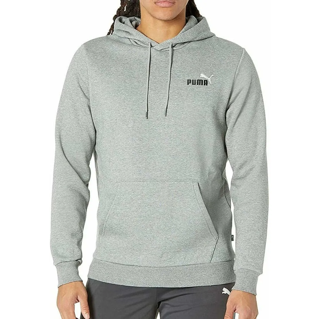 Puma Essential   Embroidery Logo Mens Training Hoody - Grey Casual Street Shrew like