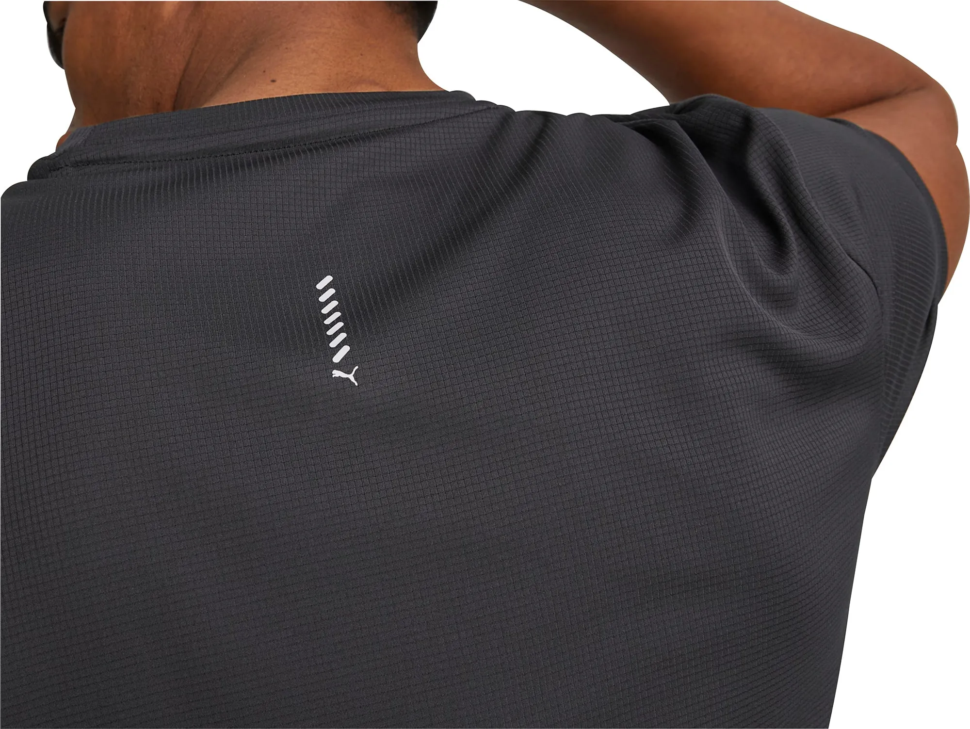 Puma Favourite Short Sleeve Mens Running Top - Black Casual Layering slim fit