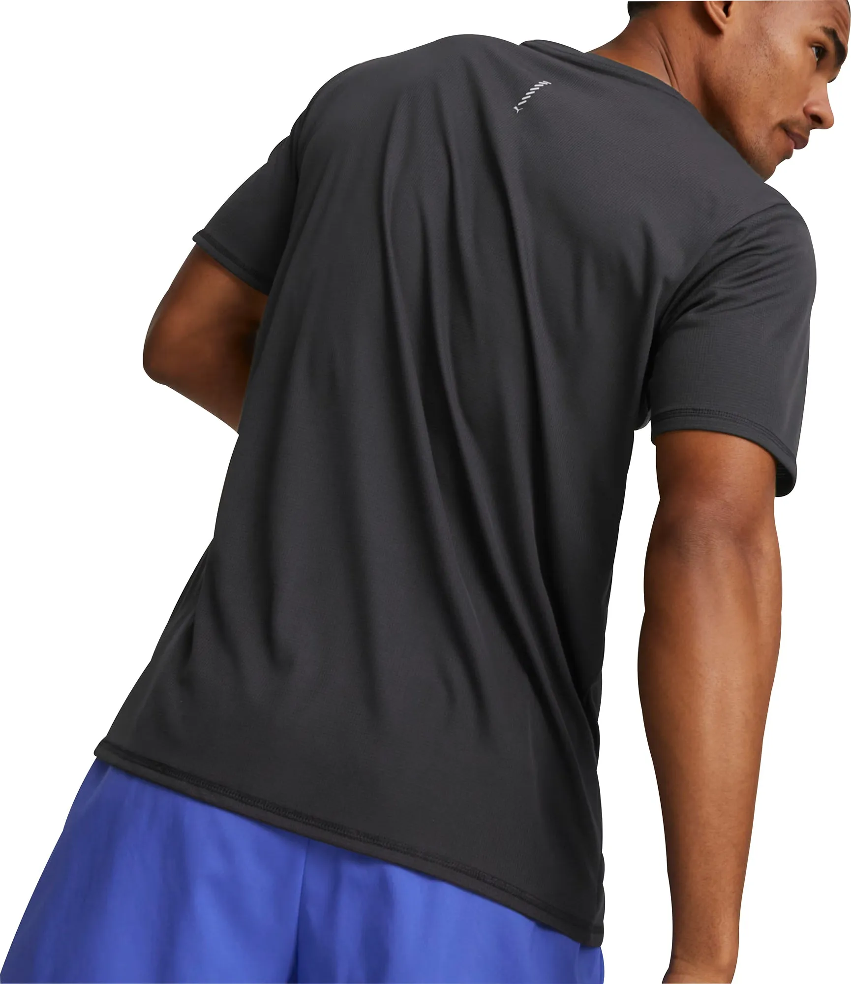 Thermal Regulation Fabric Practical Comfort Puma Favourite Short Sleeve Mens Running Top - Black