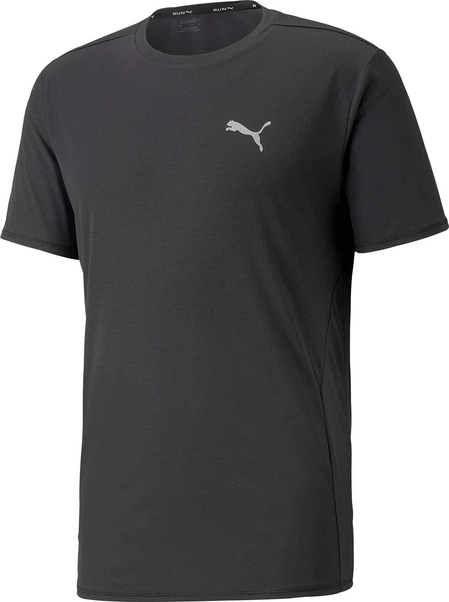 Puma Favourite Short Sleeve Mens Running Top - Black Midweight Knit