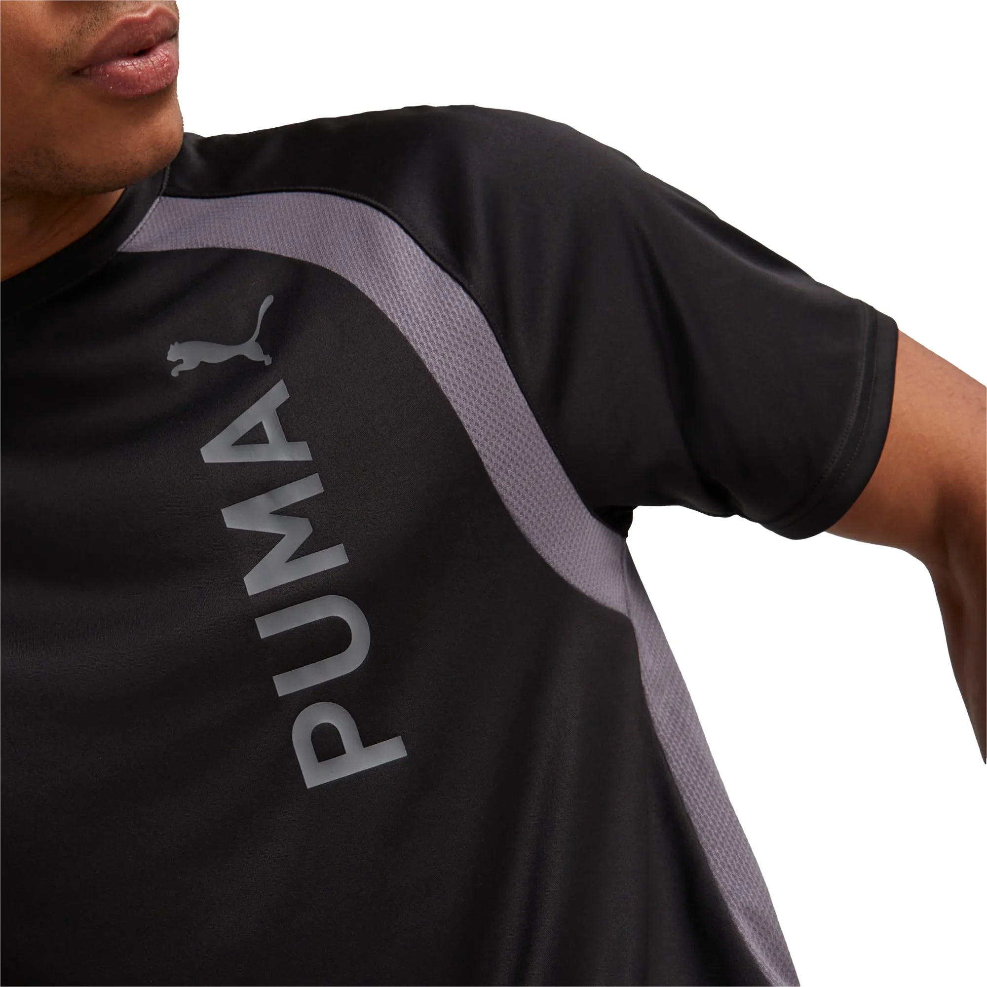 Puma Fit Ultrabreathe Short Sleeve Mens Training Top - Black Trendy Fashion Cozy and Soft