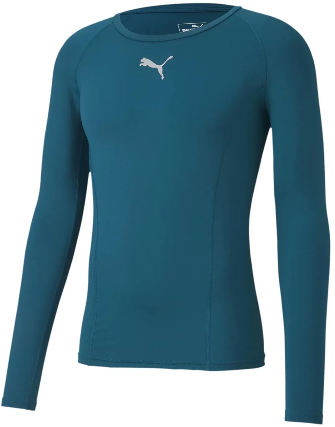 SoftenedTexturedWeave Smart Layer Puma Liga Baselayer Long Sleeve Mens Training Top - Green