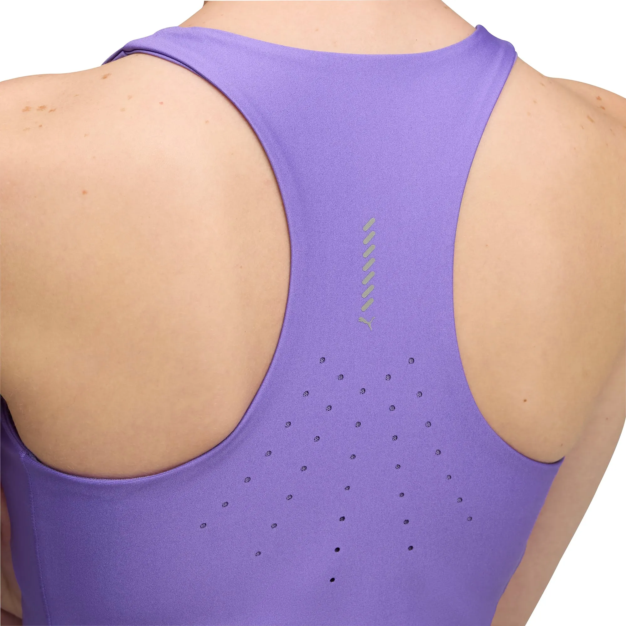 Chill Comfort Look Puma Raceday UltraForm Womens Running Crop Top - Purple