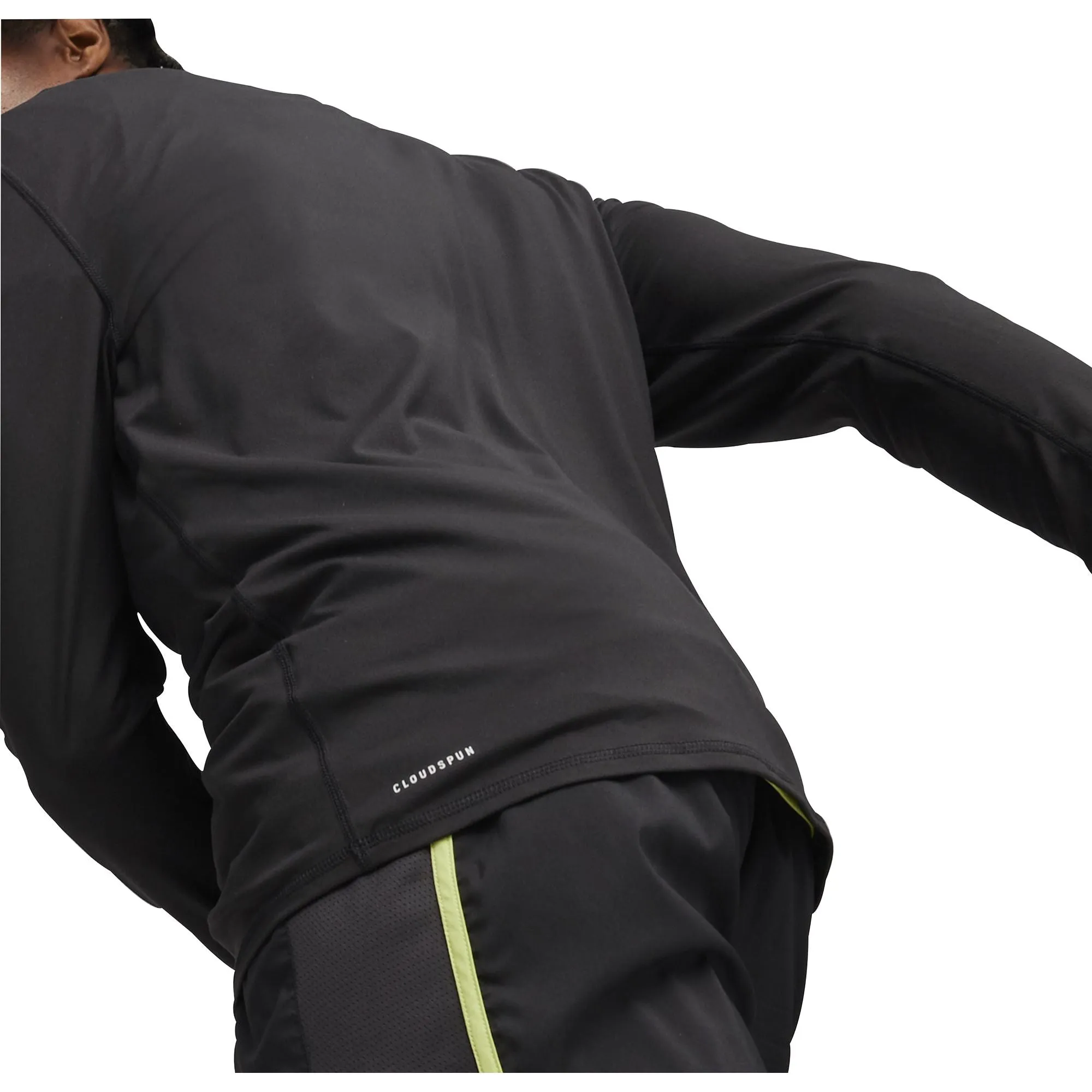 Puma Run Cloudspun Half Zip Long Sleeve Mens Running Top - Black Quick Comfort Active Look