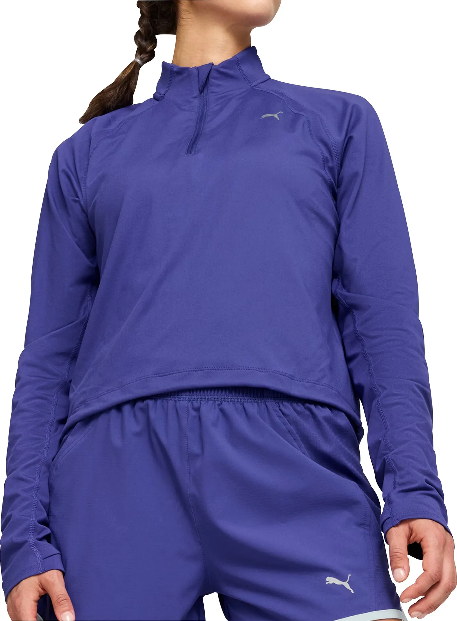Customer Favorite Puma Run CloudSpun Half Zip Long Sleeve Womens Running Top - Blue