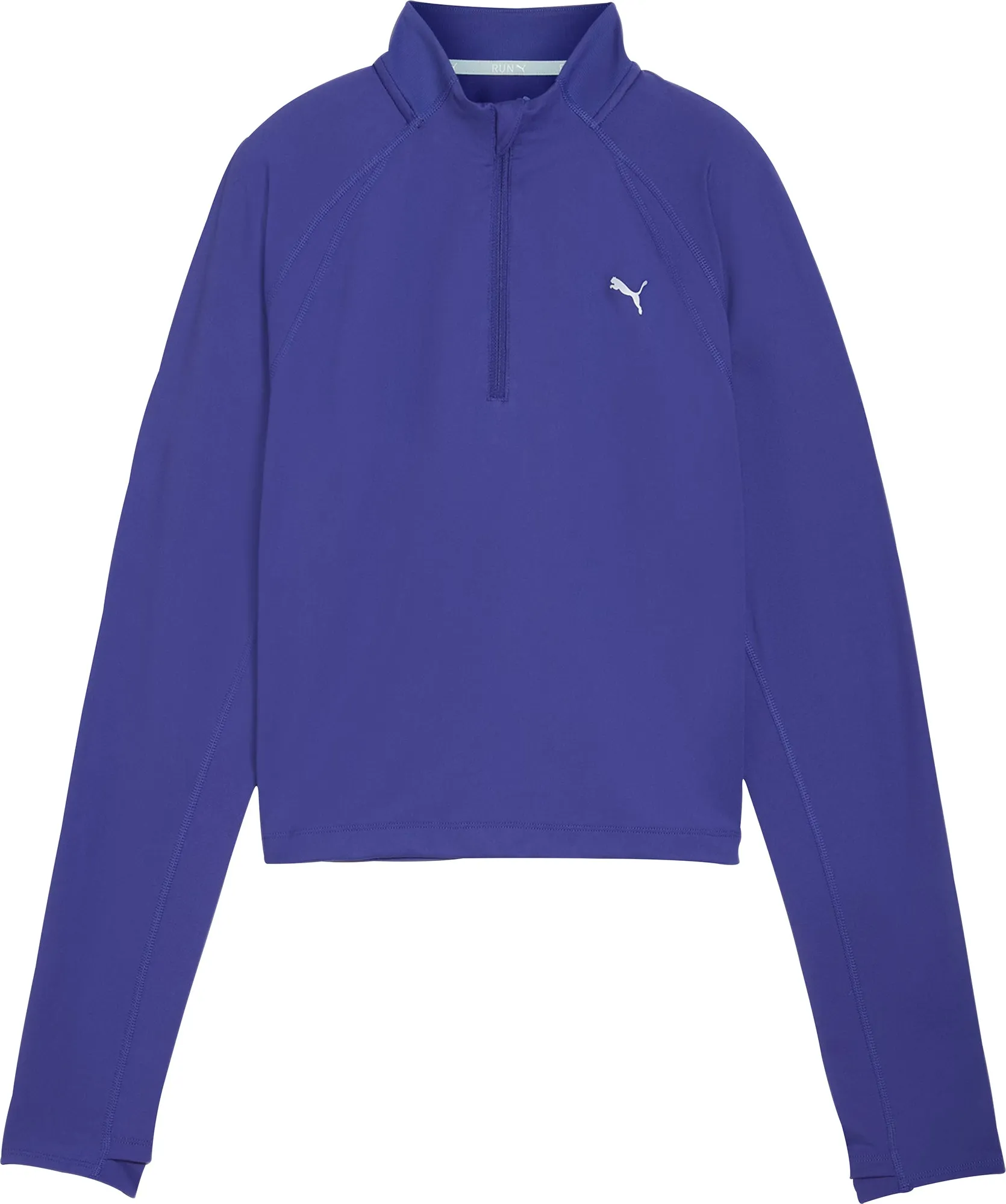 Fashion Ready Cozy Vibe Puma Run CloudSpun Half Zip Long Sleeve Womens Running Top - Blue