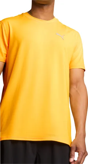Puma Run Cloudspun Short Sleeve Mens Running Top - Orange Comfy Choice Minimalist Style