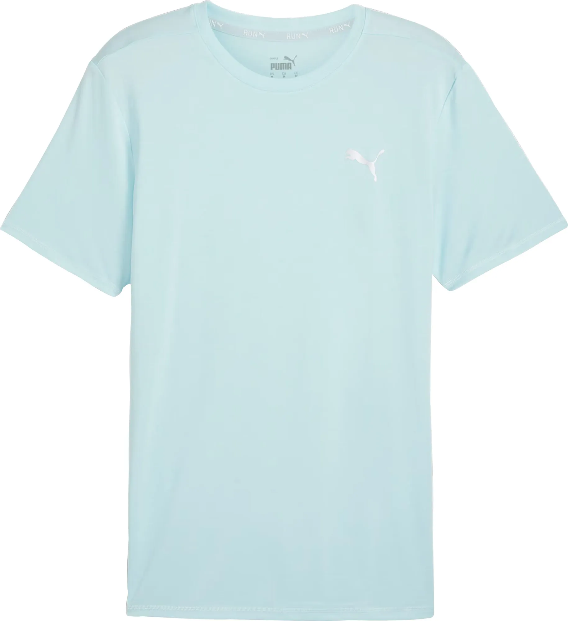 Puma Run Favourite Heather Short Sleeve Mens Running Top - Blue Sports Apparel Flattering Fit