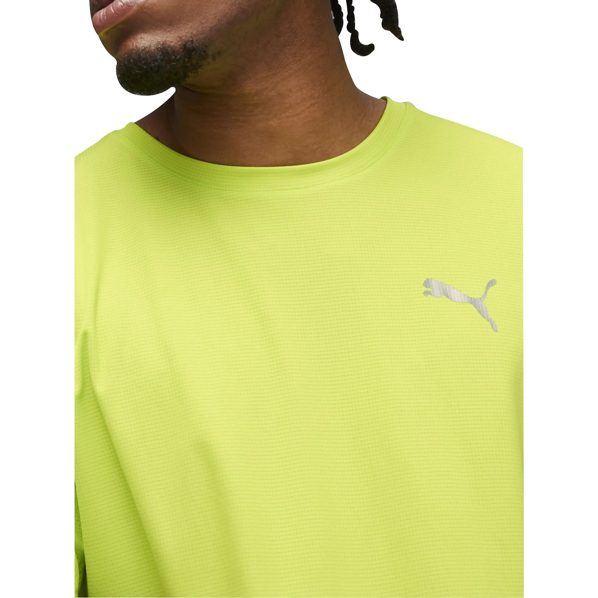 School spirit Puma Run Favourite Velocity Short Sleeve Mens Running Top - Green