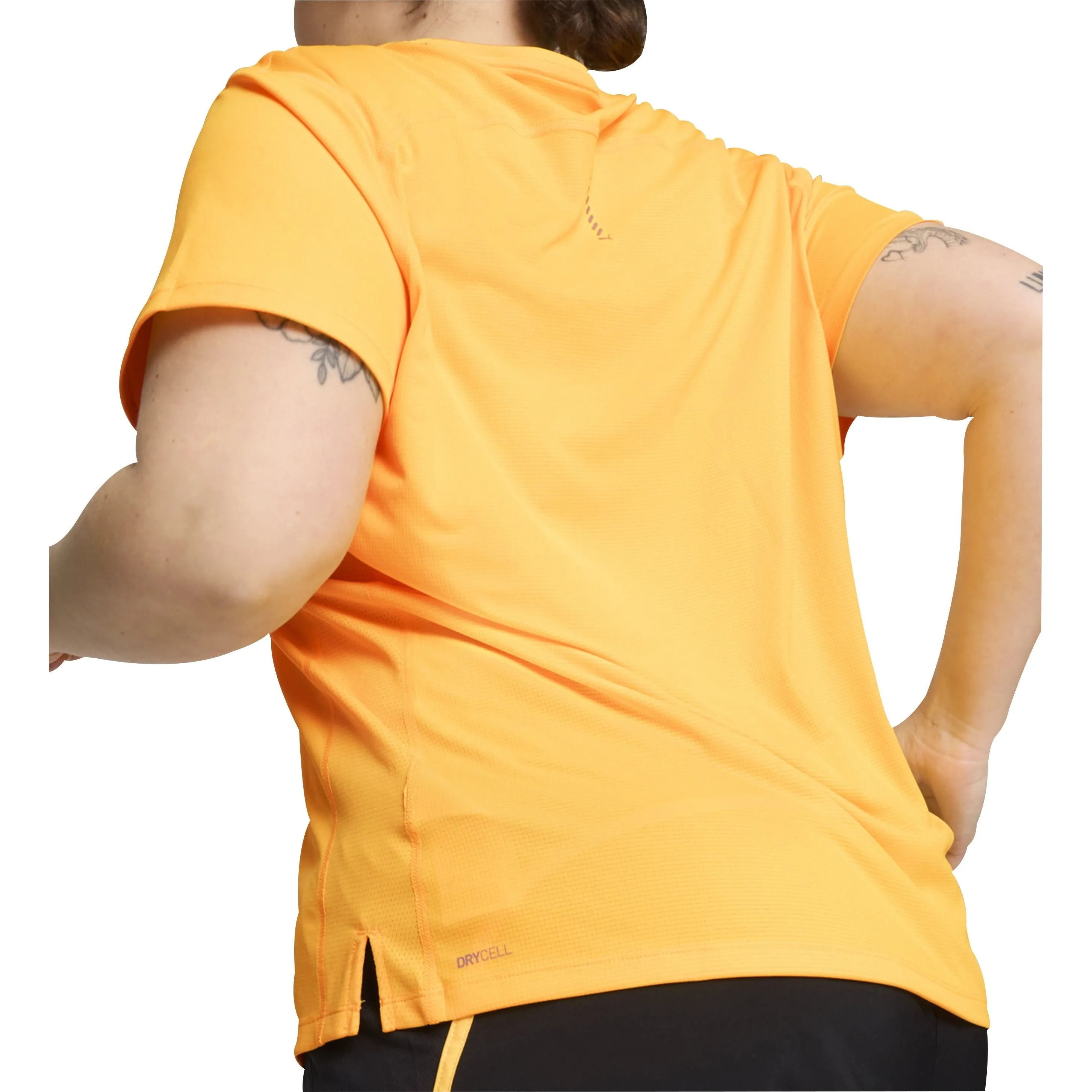 Fashionable Layer Recycled Material Puma Run Favourite Velocity Short Sleeve Womens Running Top - Orange