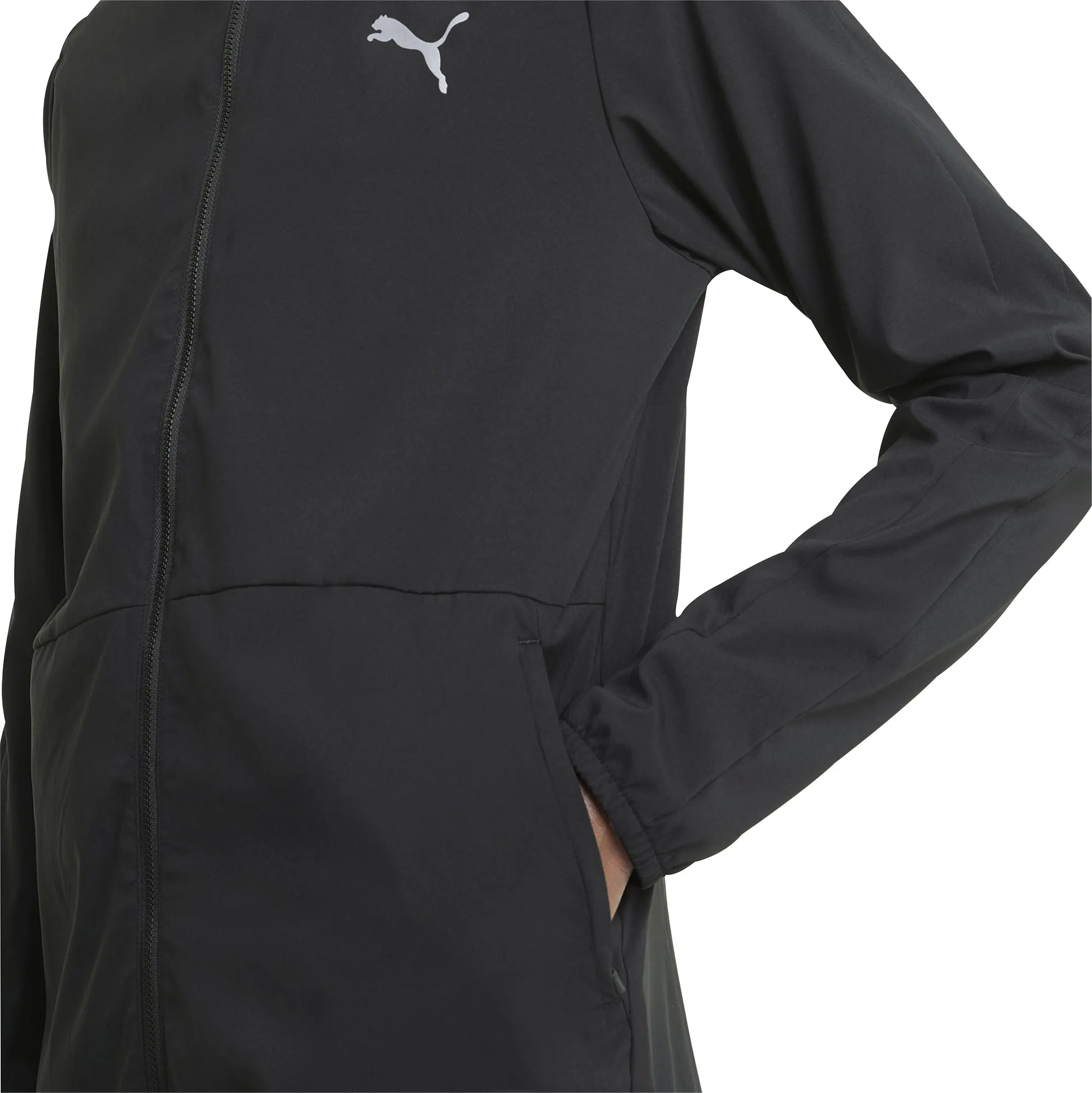 Puma Run Favourite Woven Mens Running Jacket - Black Layering Compatible Practical Choice