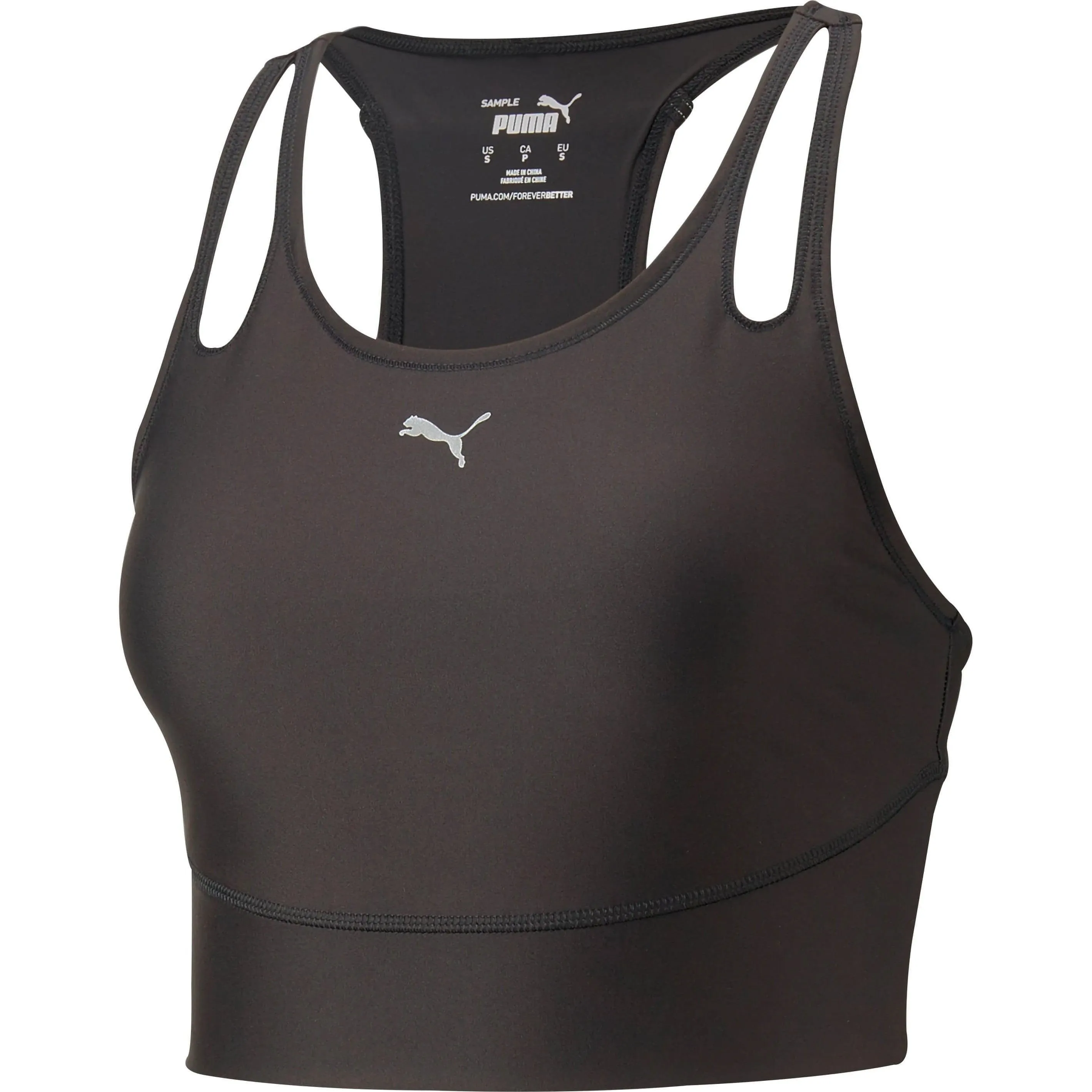 Puma Run Ultraform Womens Running Cropped Vest Tank Top - Black Elderly Comfort