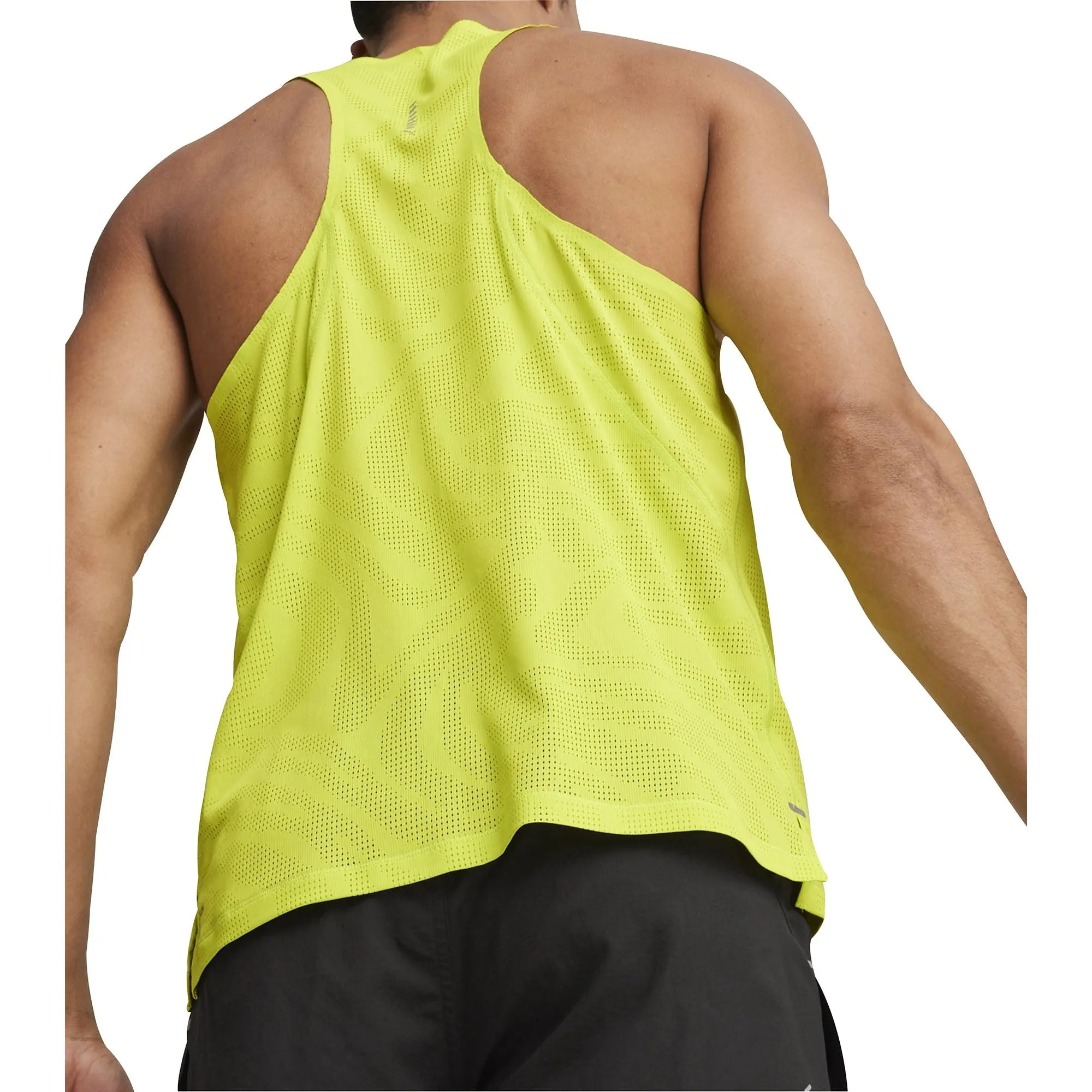 Puma Run Ultraspun Mens Running Vest - Green FadeResistant Color