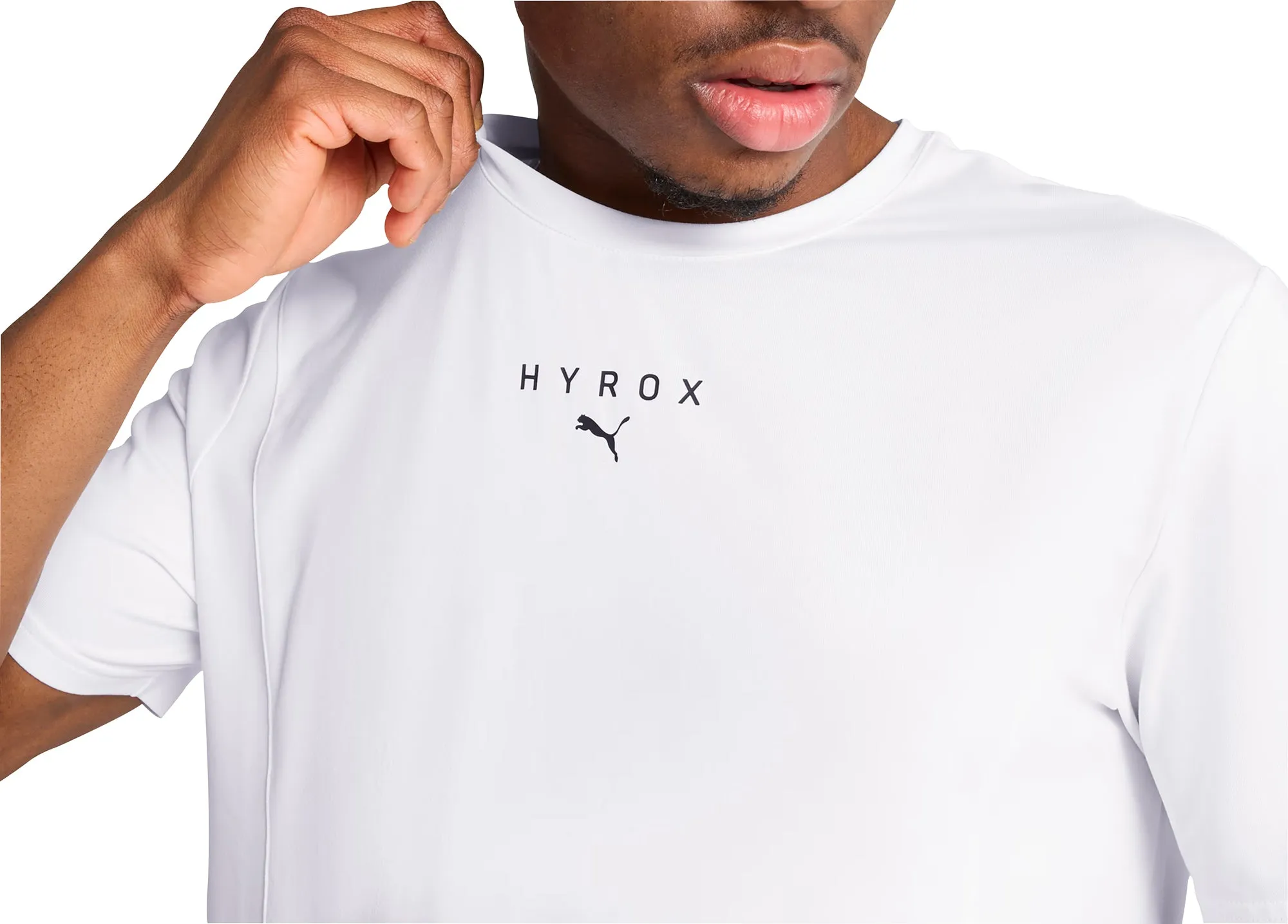 Classic Cut Puma X HYROX Cloudspun Short Sleeve Mens Training Top - White