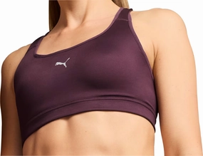 Lightweight Closure Puma 4KEEPS Womens Running Sports Bra - Purple
