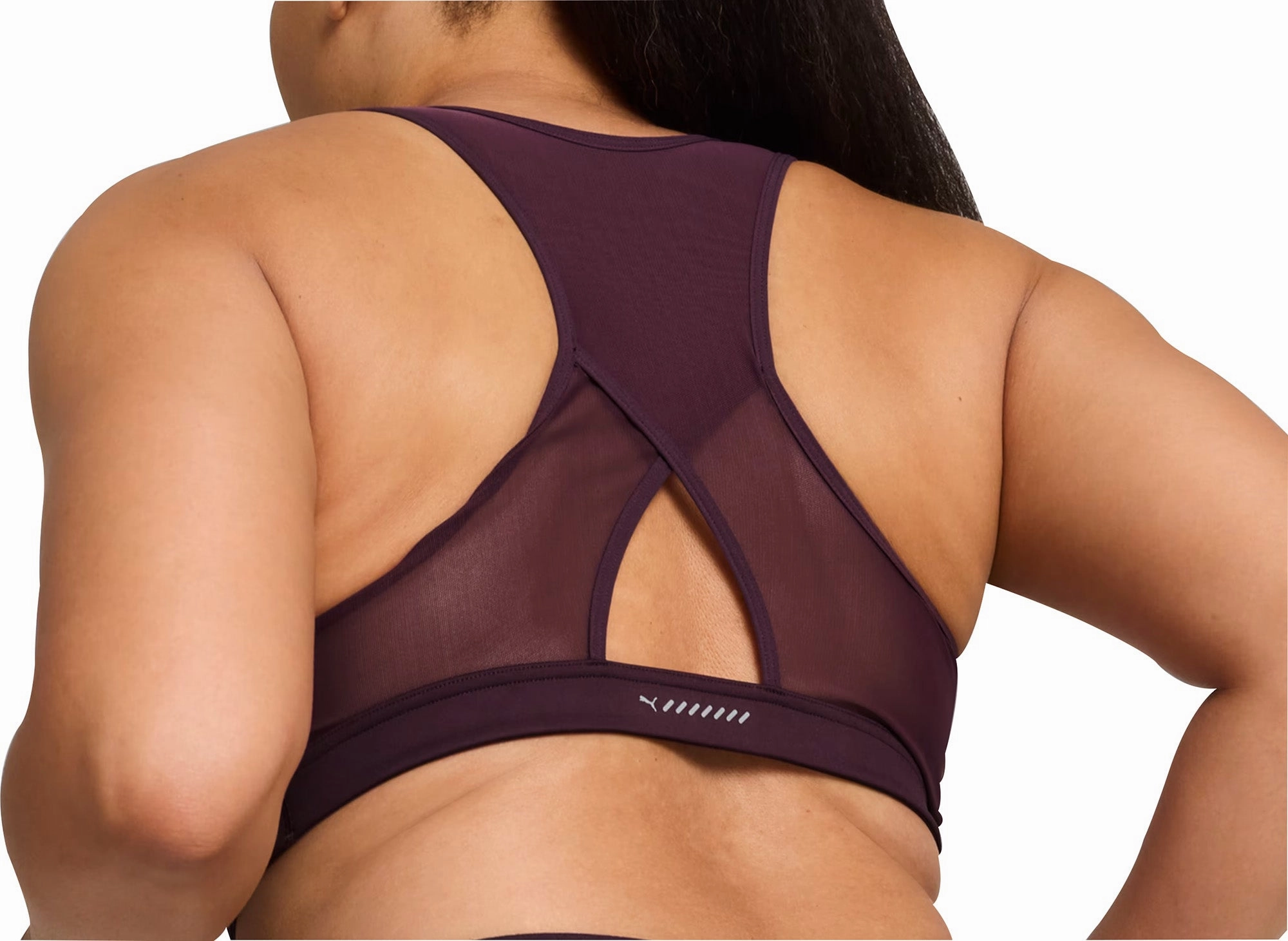 Puma 4KEEPS Womens Running Sports Bra - Purple Large seams