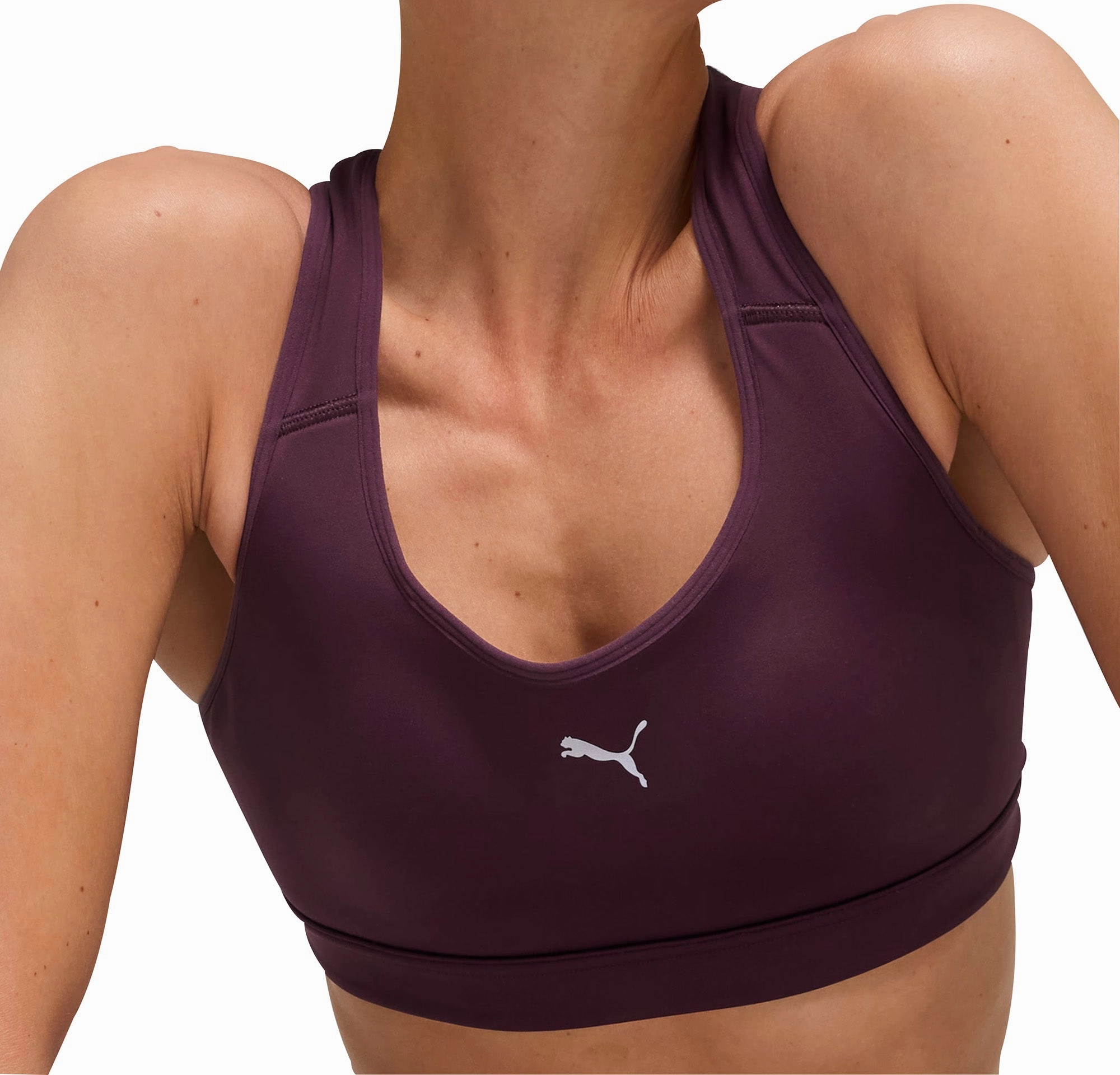Puma 4KEEPS Womens Running Sports Bra - Purple Supportive Closure