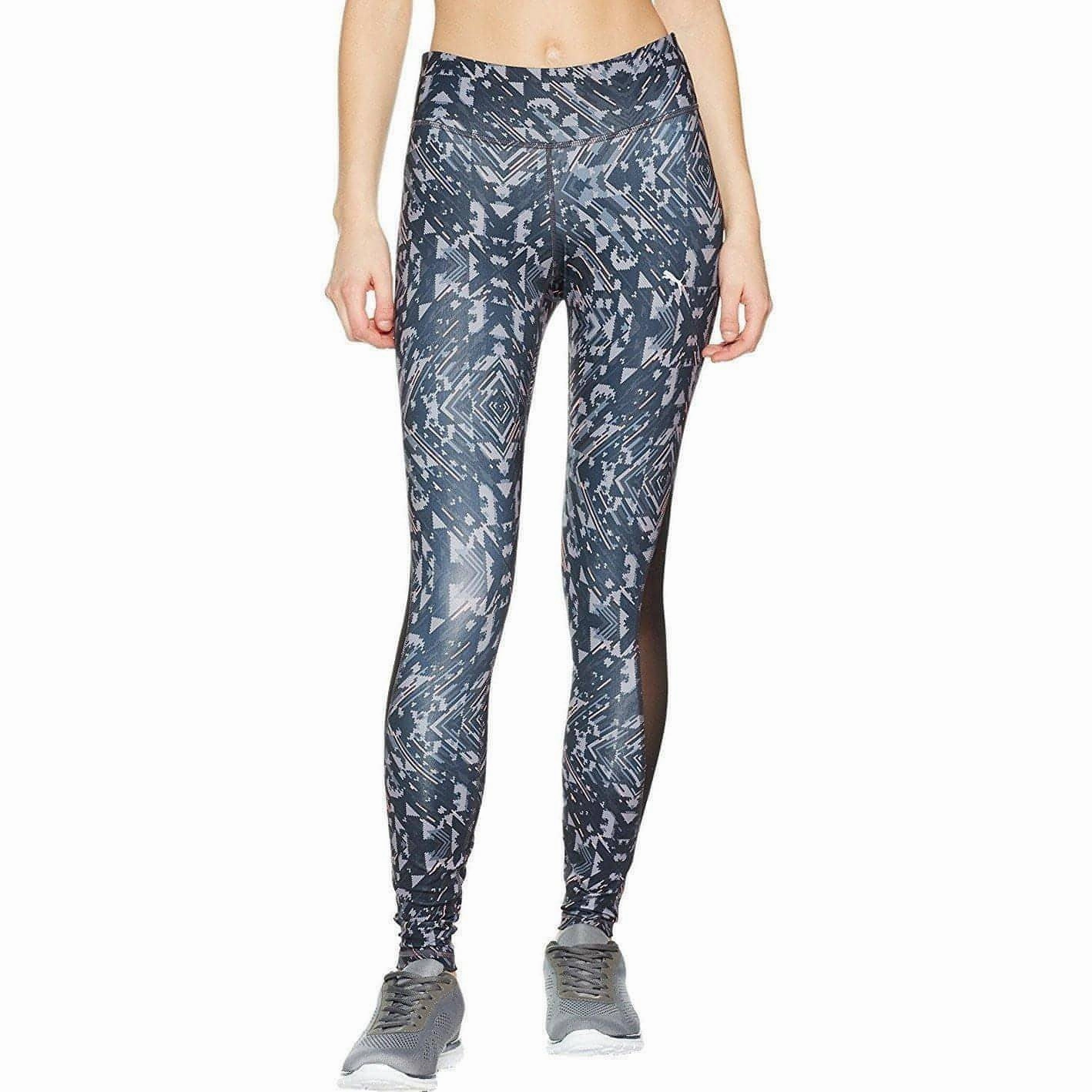 Wrinkle Resistant Eco Shopper Puma All Eyes On Me Womens Long Training Tights - Blue