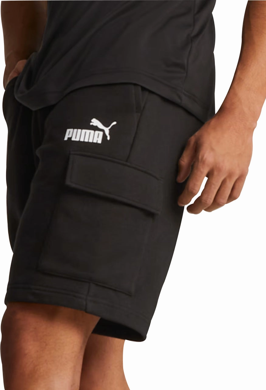 Vacation Outfit Puma Essentials Cargo Mens Shorts - Black