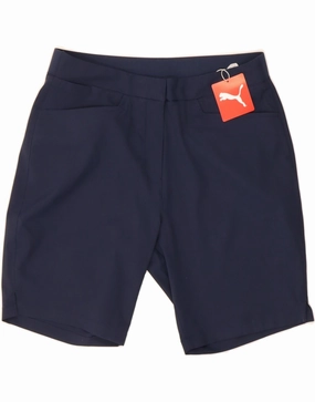 PUMA Mens Casual Shorts Medium W30  Navy Blue Polyester Stretchy Waist