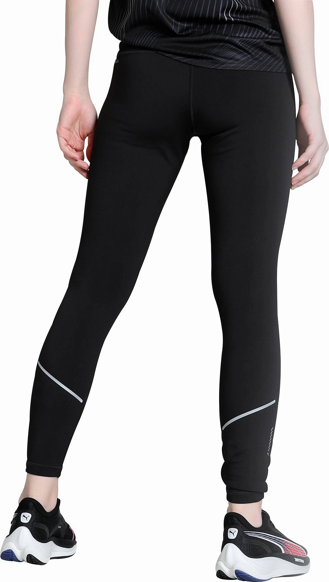 Puma Microfleece Womens Long Running Tights - Black Buttery Soft