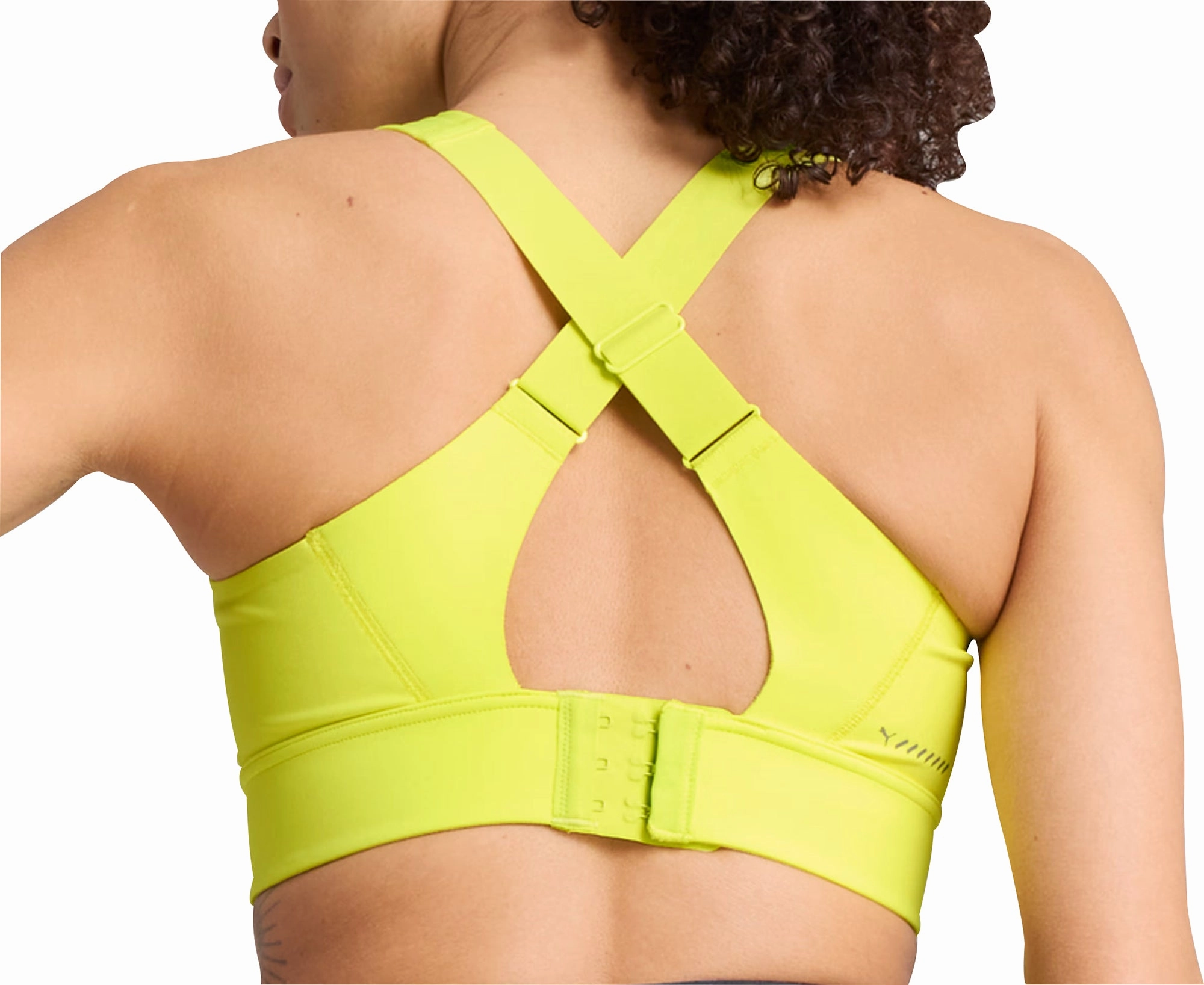 High Impact Support Puma PWRbreathe Womens Running Sports Bra - Yellow