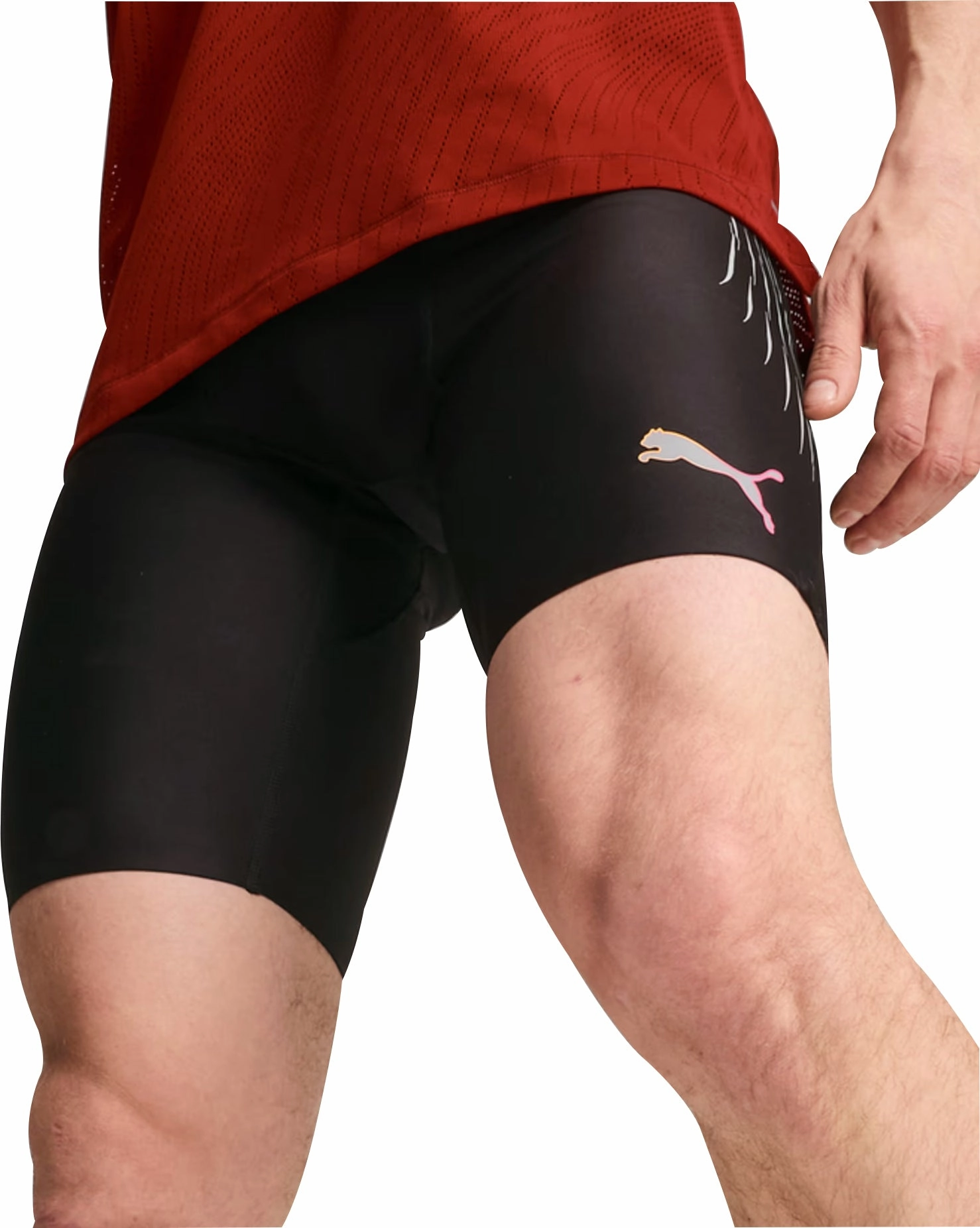 Puma Run Elite Mens Short Running Tights - Black Lightweight Material Maternity Wear