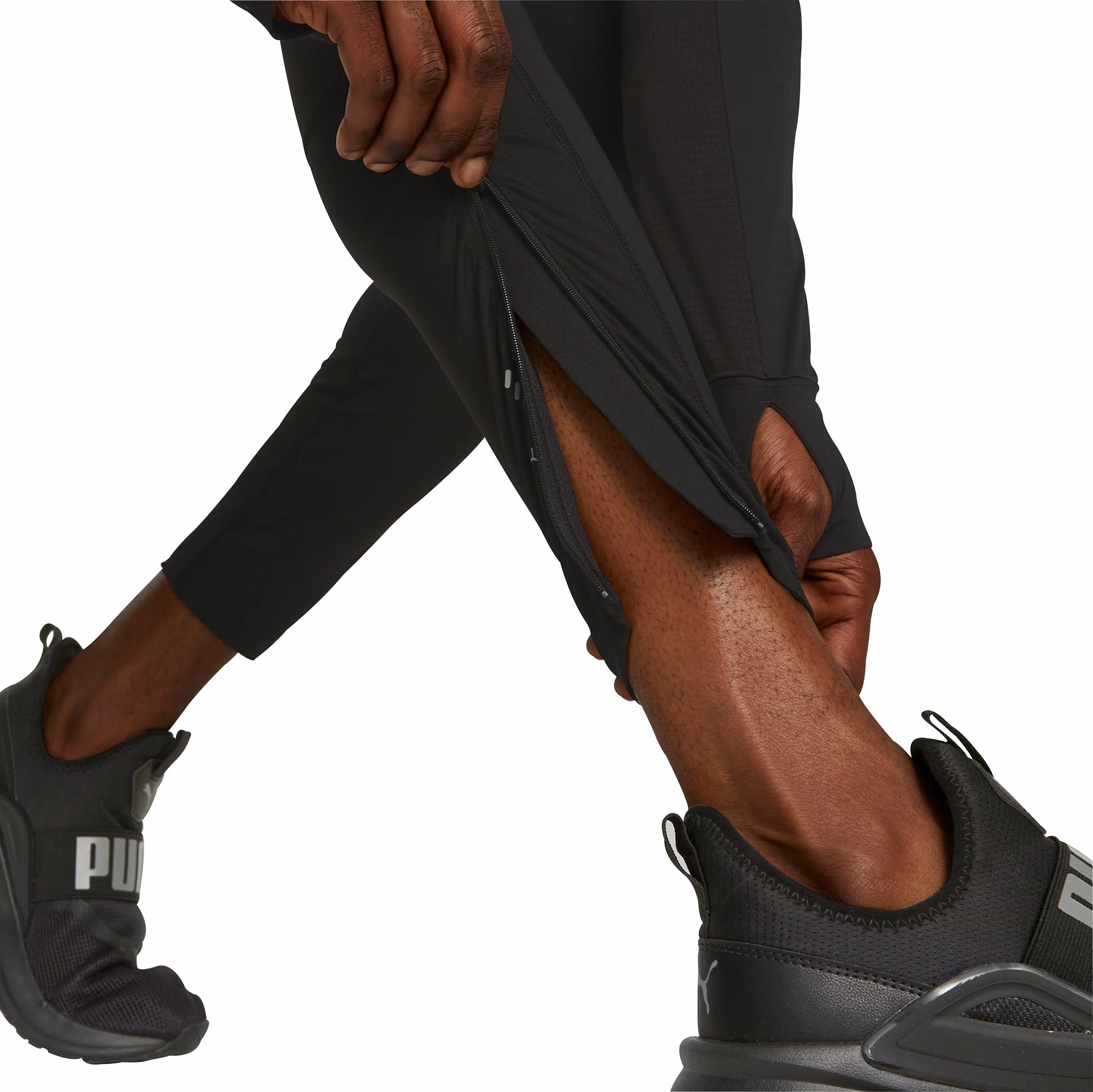 Hypoallergenic Lining All-Terrain Comfort Puma Run Favourite Mens Long Running Tights - Black