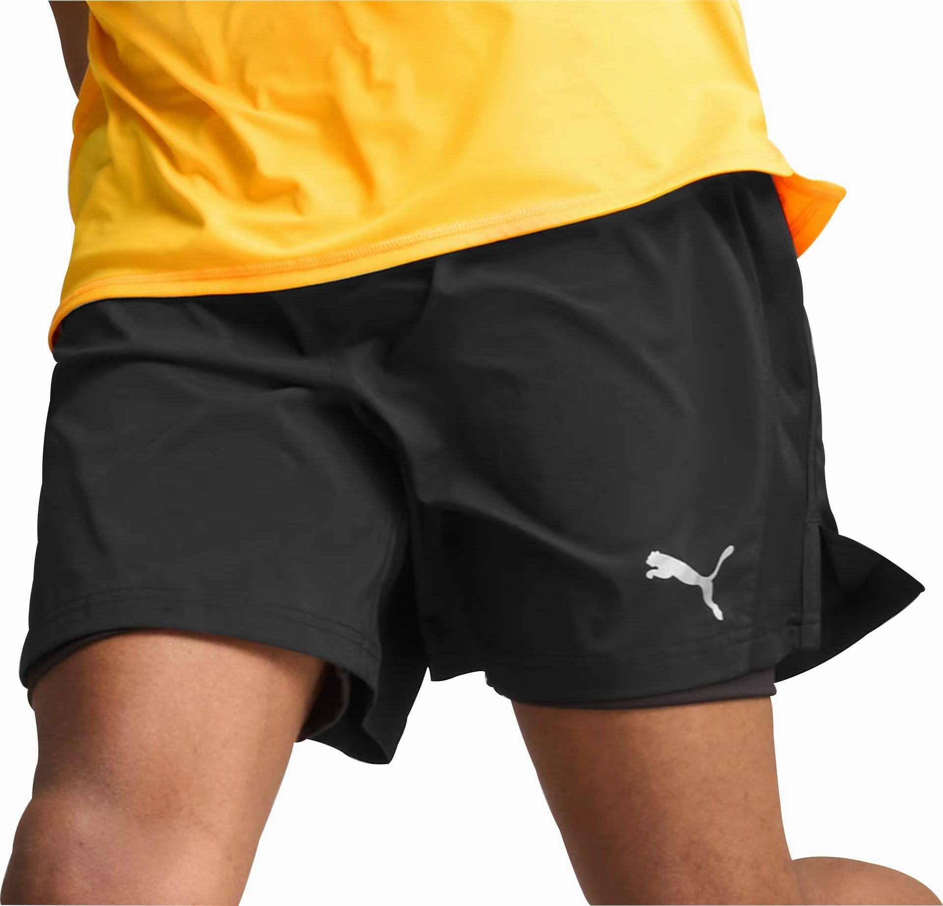 Move Flow Puma Run Favourite Velocity 2 In 1 Mens Running Shorts - Black
