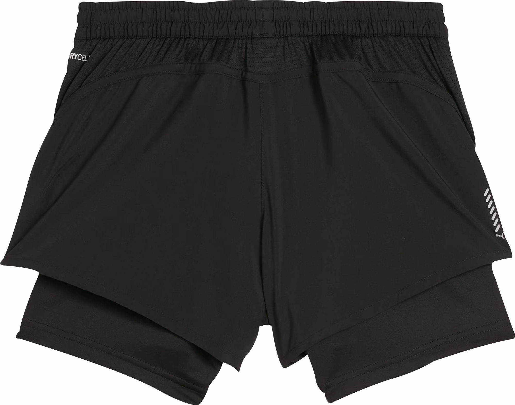 Puma Run Favourite Velocity 2 In 1 Womens Running Shorts - Black Quick Release Fasteners