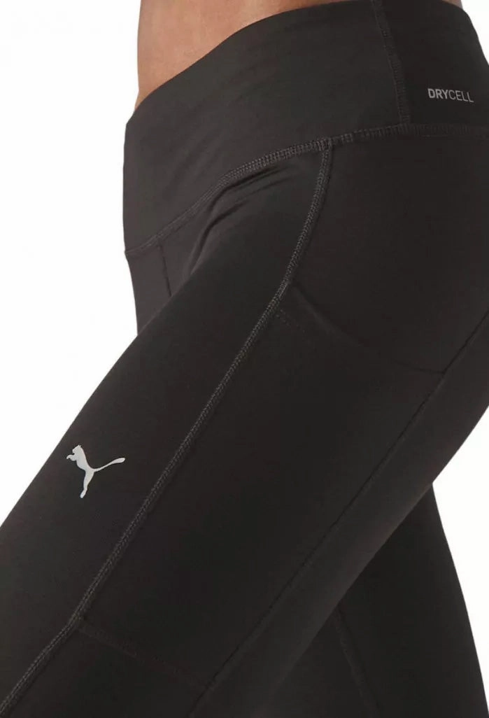 Non Restrictive Puma Run Favourite Velocity 3/4 Capri Womens Running Tights - Black