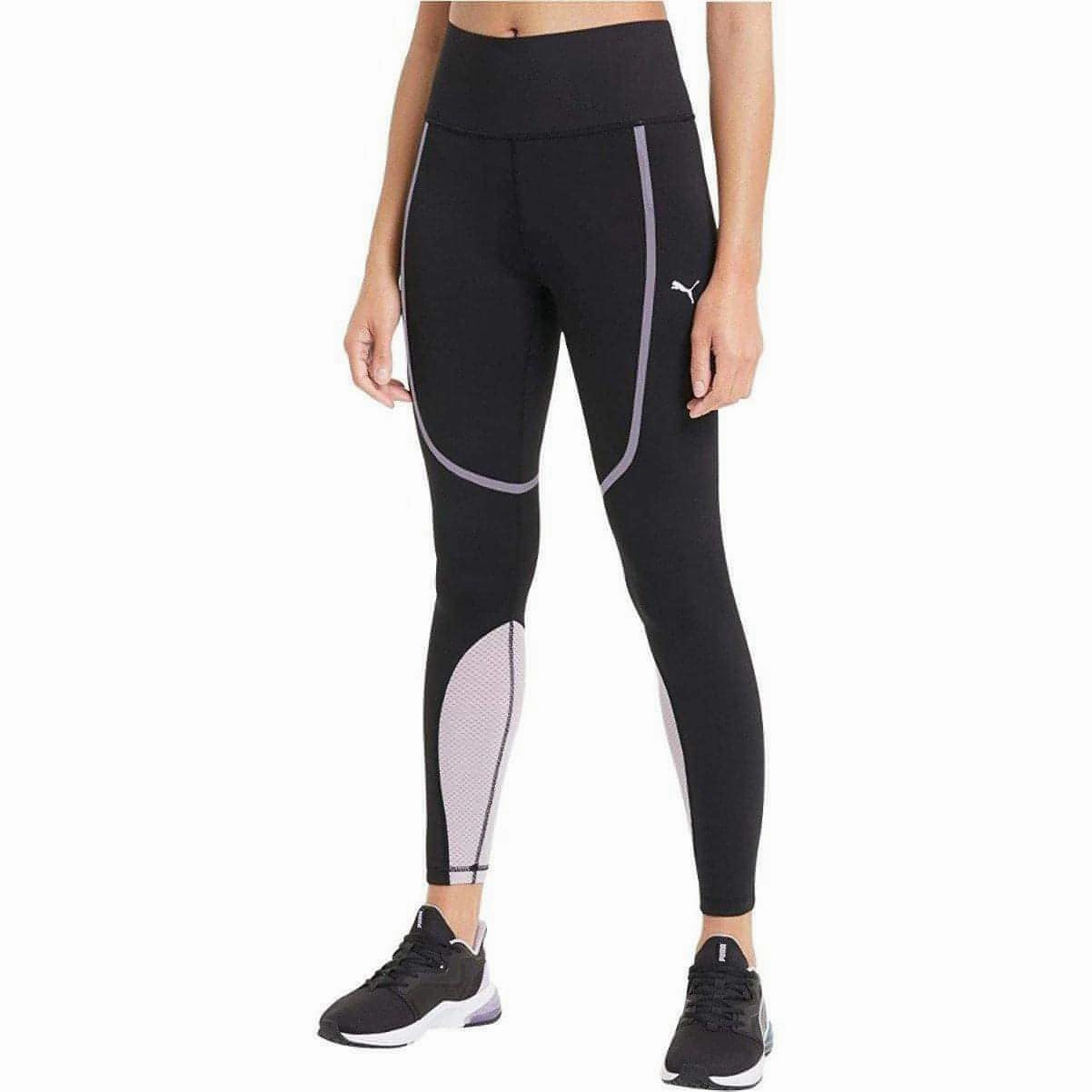 Light Stretch Fit Puma Train Bonded High Waist Womens Long Training Tights - Black