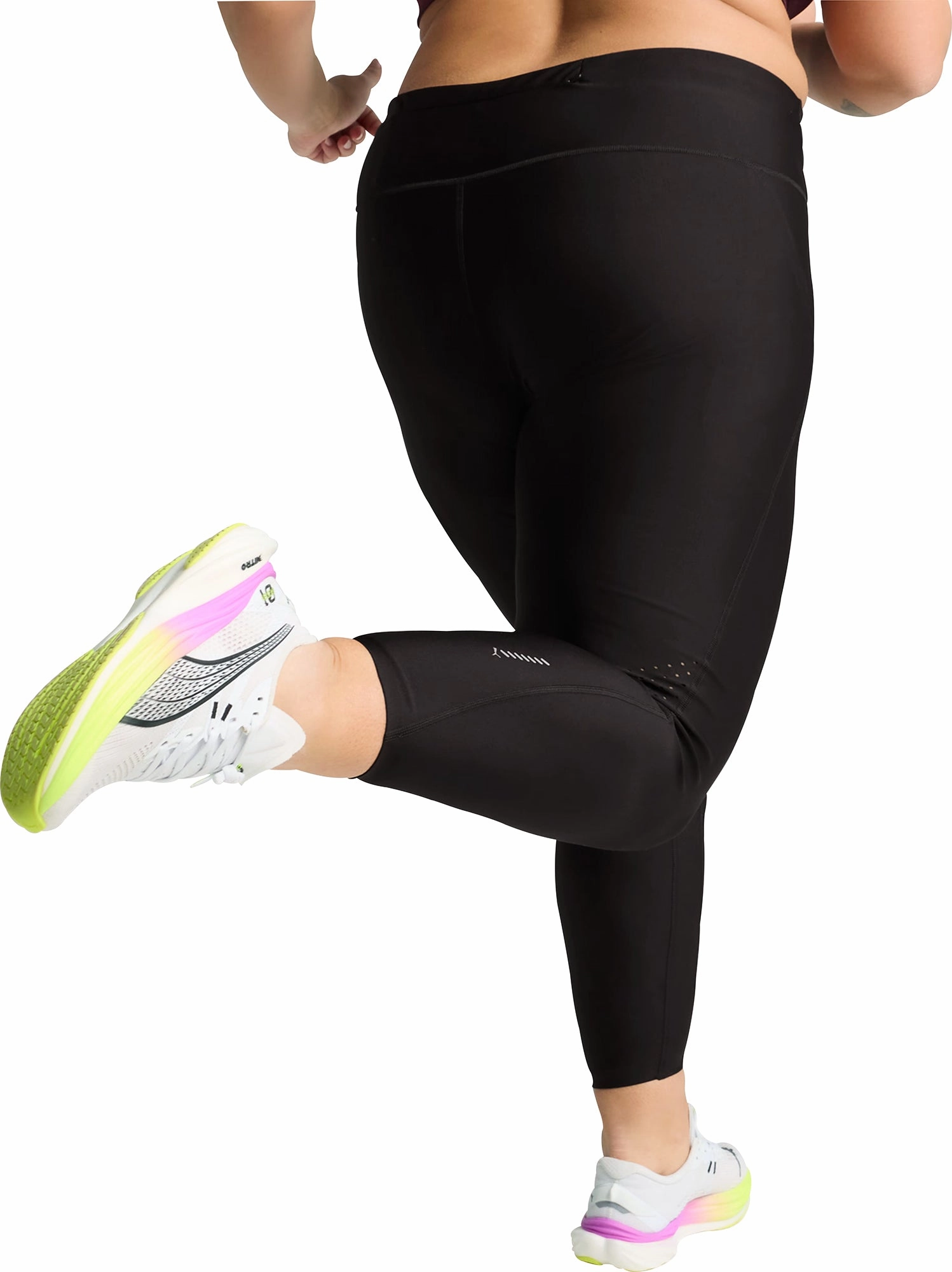 Puma UltraForm 7/8 Womens Running Tights - Black Winter Sports Rib Knit