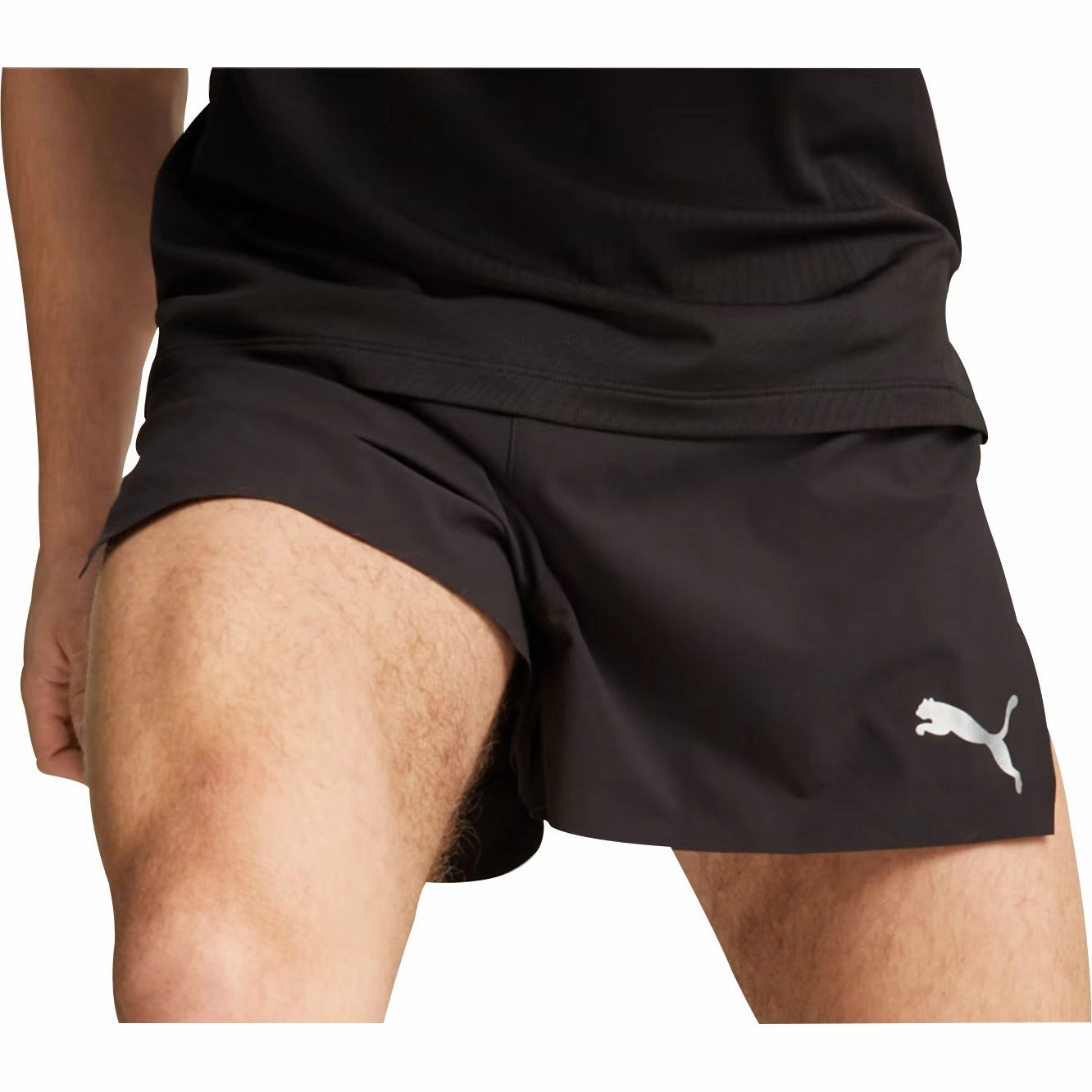 Puma Ultraweave 3 Inch Mens Running Shorts - Black Snag Free Zipper Compact Storage Feature