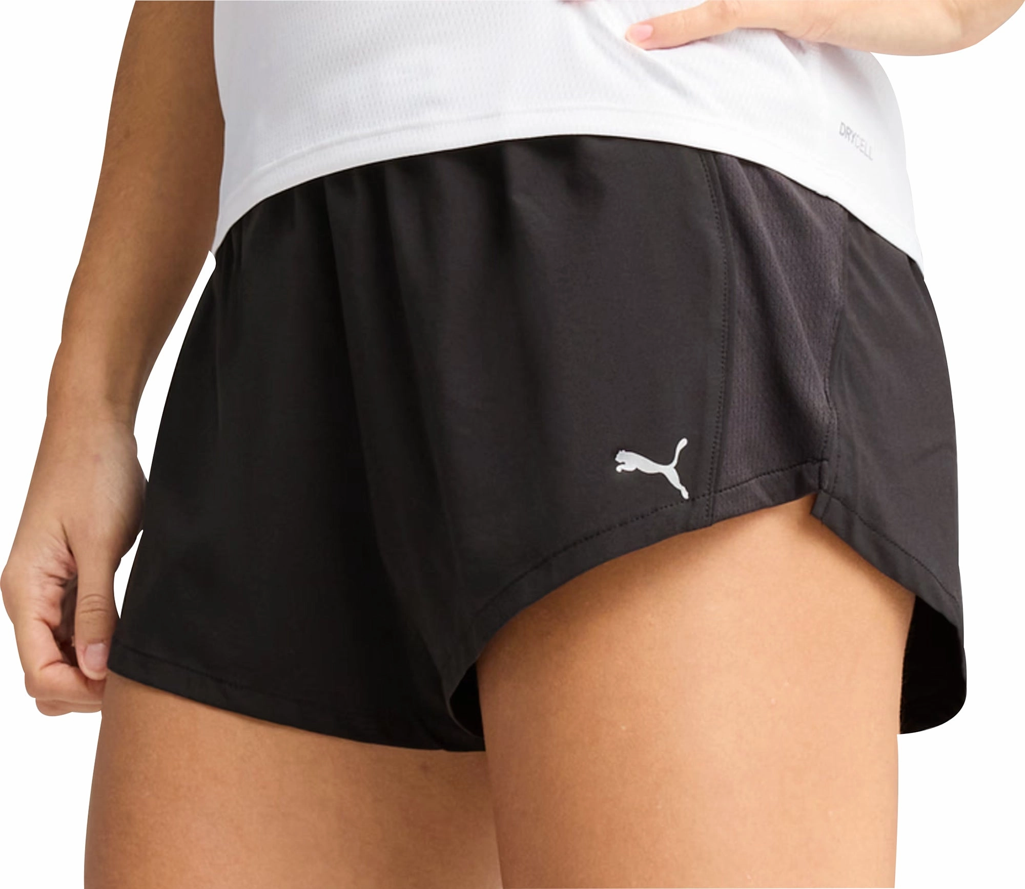 Durable Feel Puma Velocity 3 Inch Womens Running Shorts - Black
