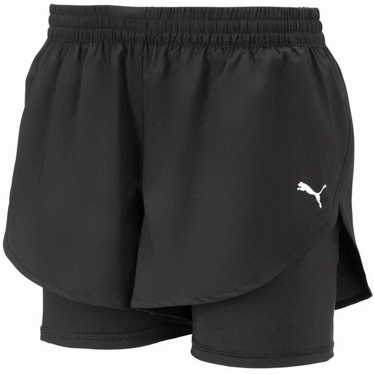 Puma Woven 2 In 1 Womens Running Shorts - Black Anti Static Technology