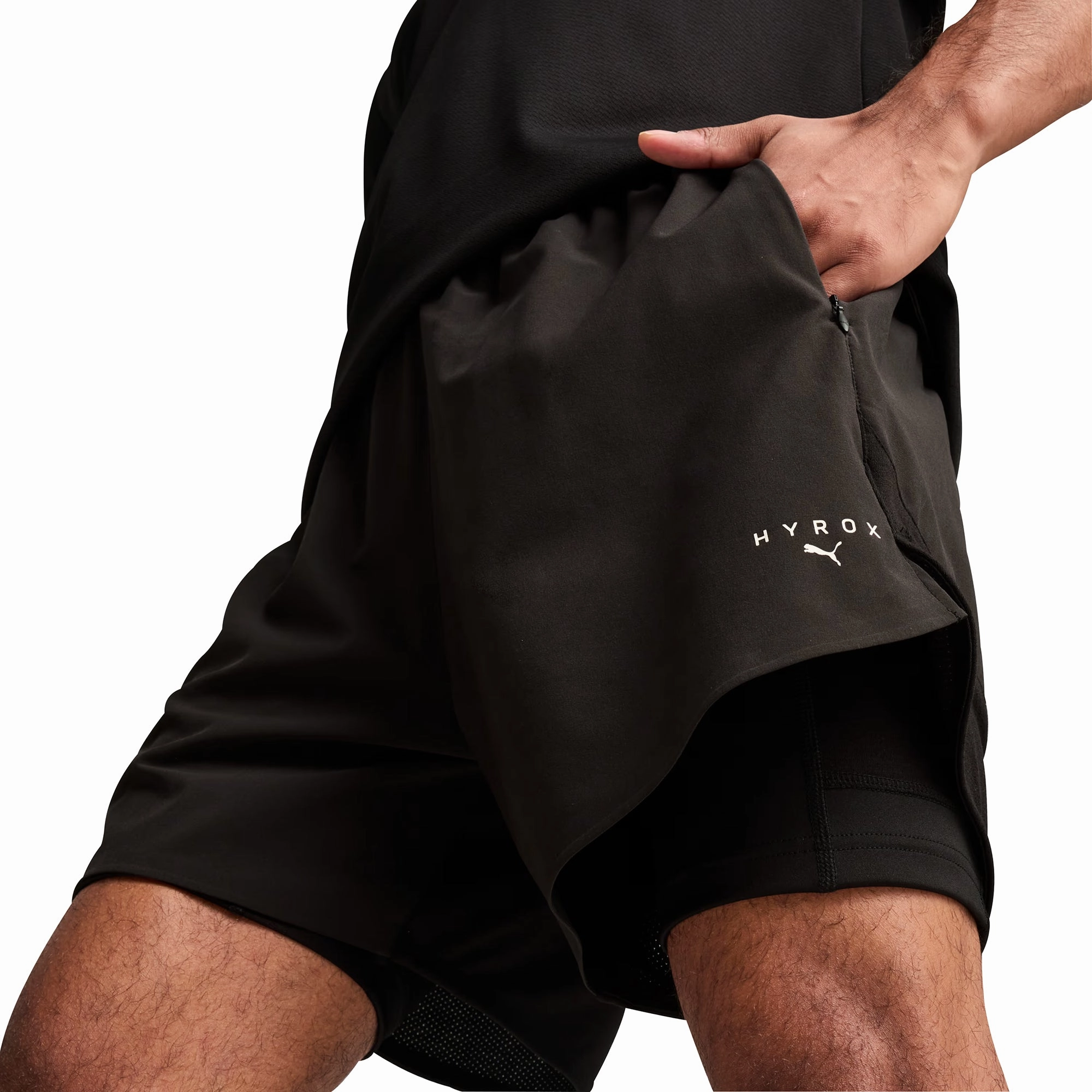 Puma X HYROX 2 In 1 Mens Training Shorts - Black Comfortable Design Odor Control Technology