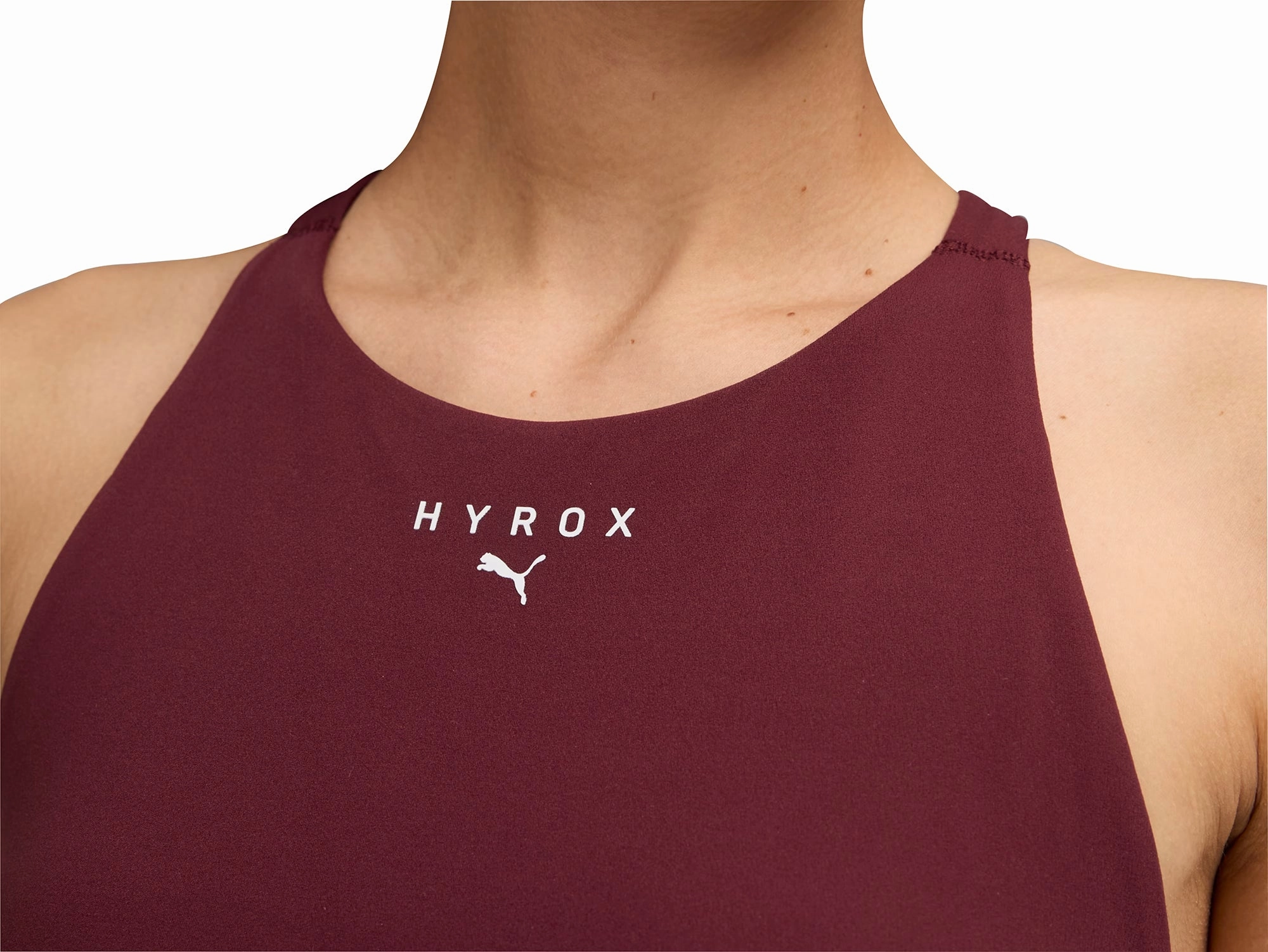 Puma X HYROX Shape Luxe High Neck Womens Sports Bra - Red Long fit