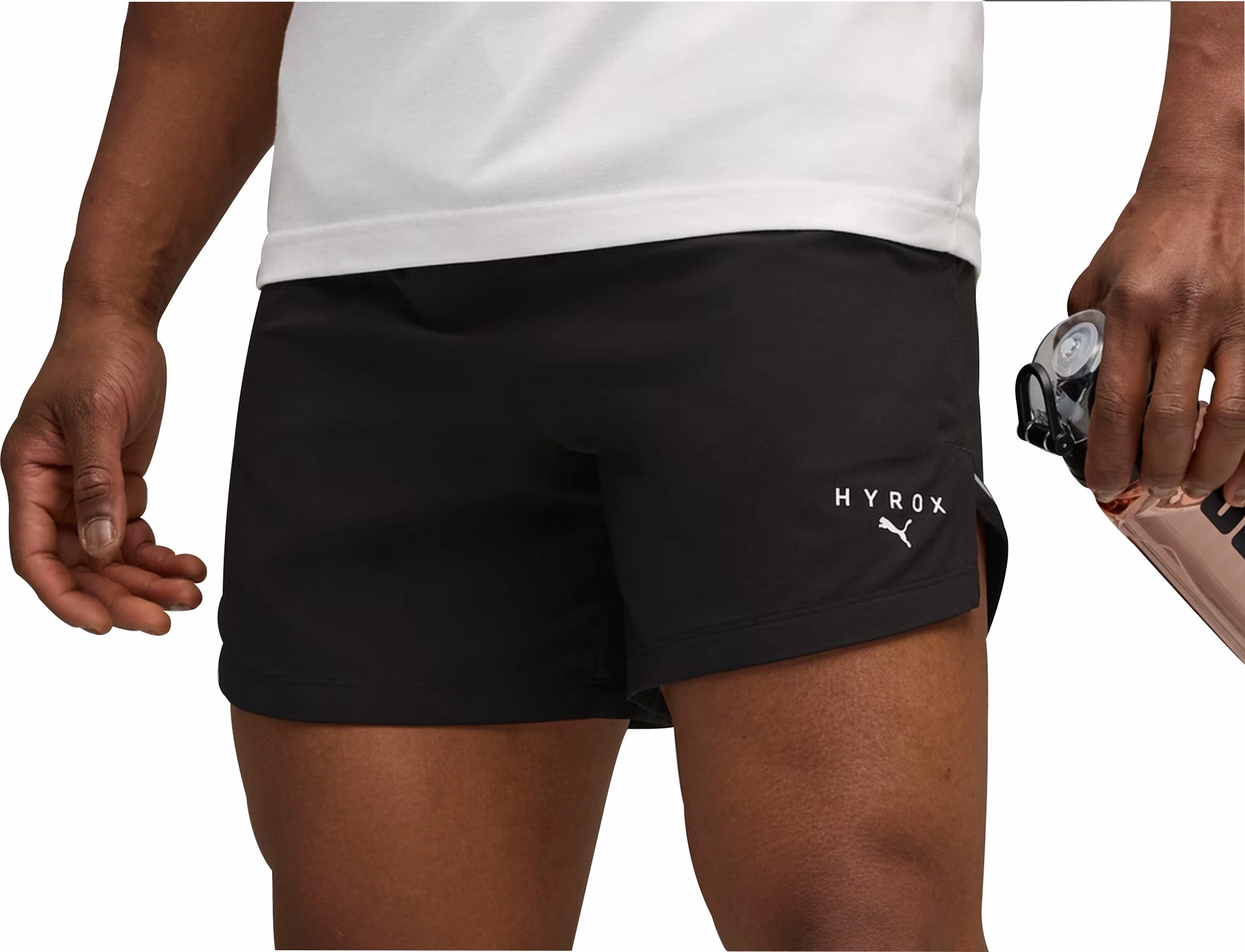 mountain style Puma X HYROX Ultraweave 6 Inch Mens Training Shorts - Black