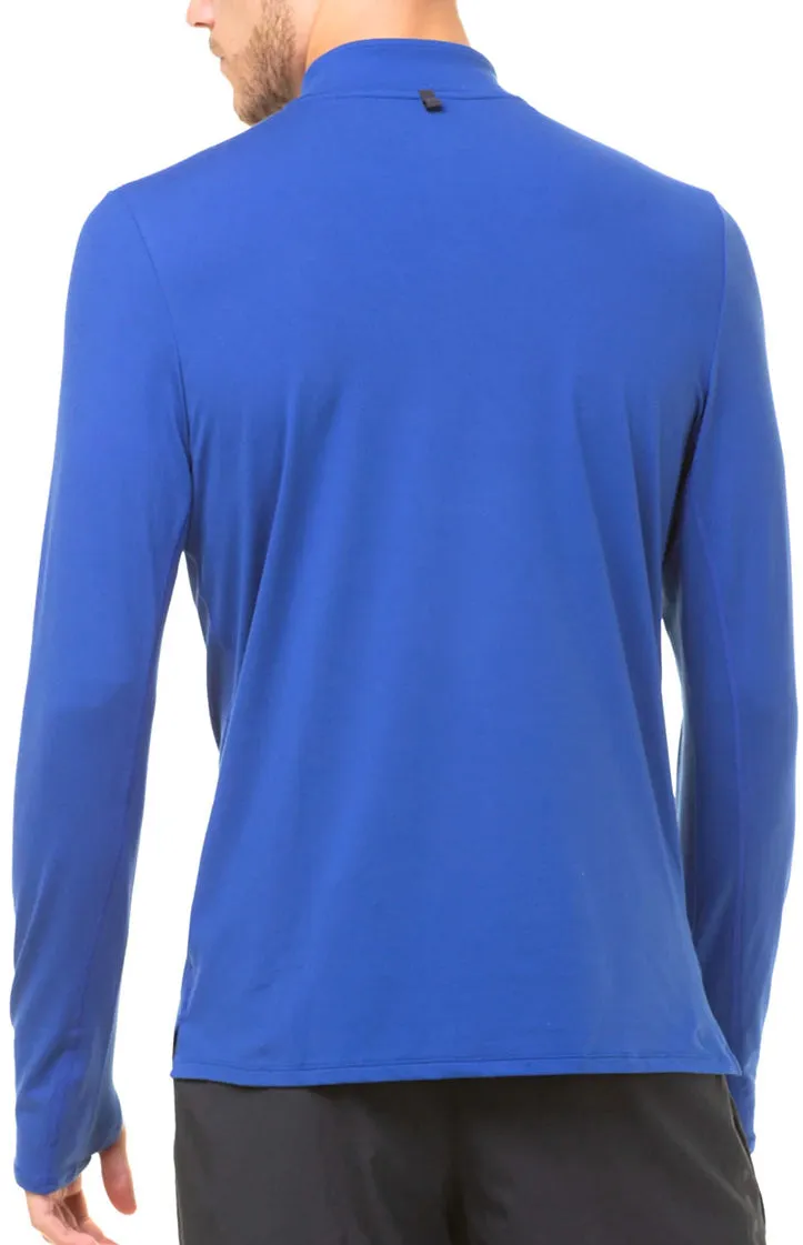 Ronhill Core Thermal Half Zip Long Sleeve Mens Running Top - Blue Tear Resistant Indoor Event