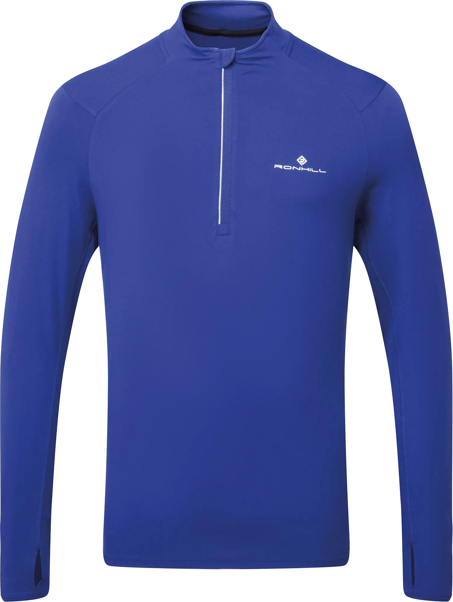 Ronhill Core Thermal Half Zip Long Sleeve Mens Running Top - Blue Fade Resistant Dye Low Impact Dye