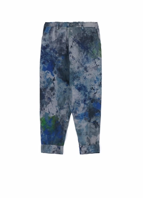 LINEN LAWN PAINT PRINT ELASTIC STRING WAIST PANTS Flex Wear Design Day Ready