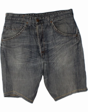 LEVI'S Mens Denim Shorts W34 Large Blue Clean Stretch