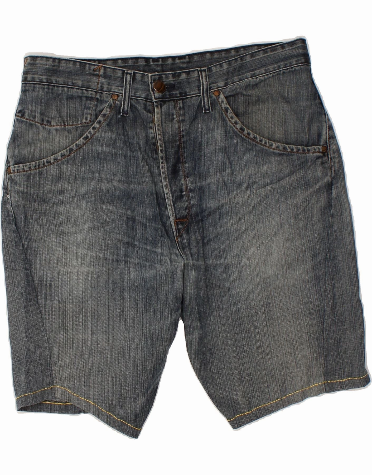 LEVI'S Mens Denim Shorts W34 Large Blue Clean Stretch
