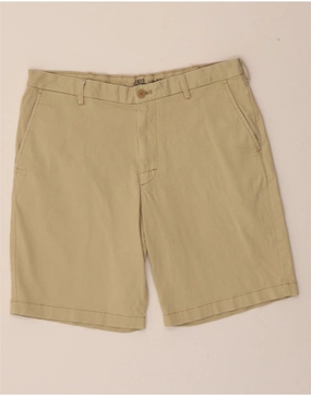 IZOD Mens Salt Water Chino Shorts W32 Medium  Beige Cotton Semi Formal Stretch Woven Fabric