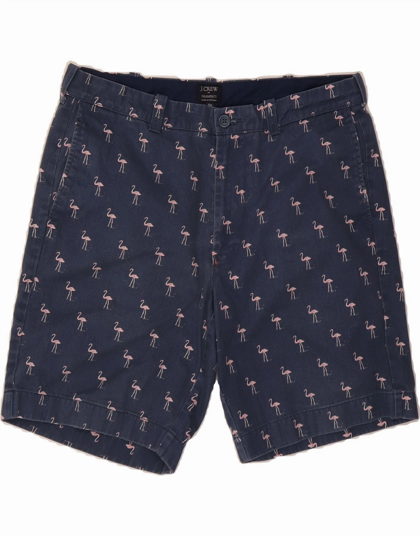 Basic Feel Moisture wicking J. CREW Mens Gramercy Chino Shorts W33 Medium Navy Blue Animal Print