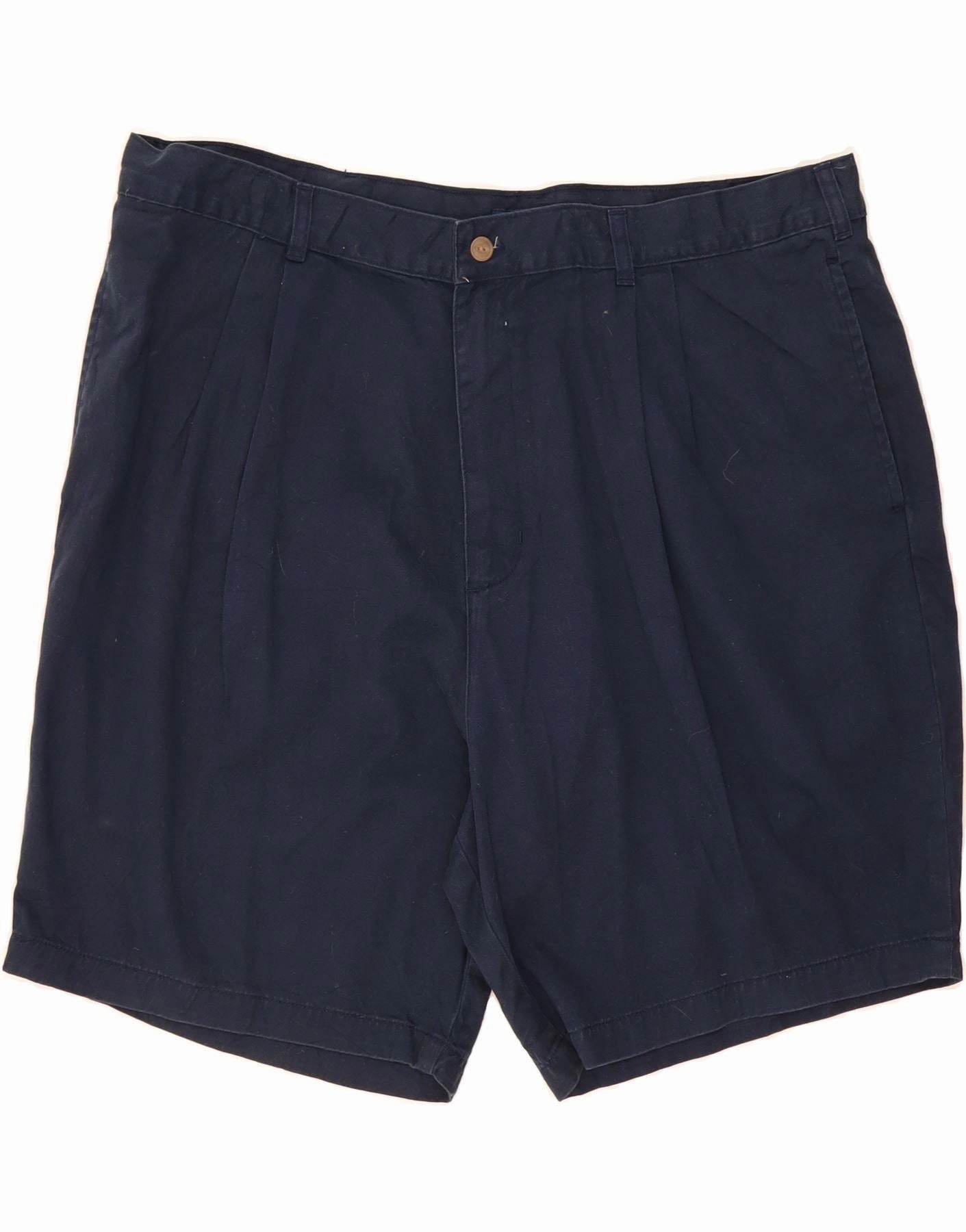 CHAPS RALPH LAUREN Mens Pegged Chino Shorts W42 2XL Navy Blue Cotton Microfiber Blend Fabric Breathable Performance Fit