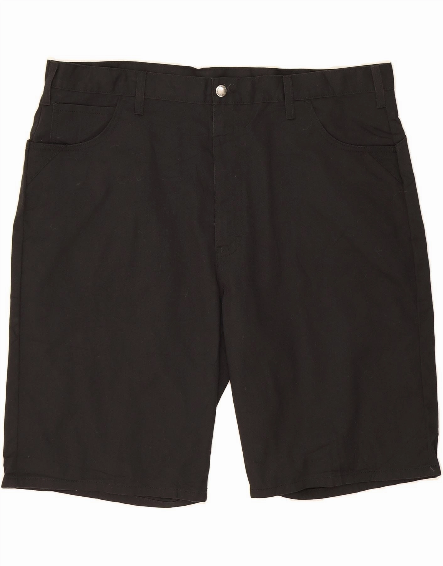 DICKIES Mens Casual Shorts W42 2XL Black Polyester Recycled Material Quick Slip