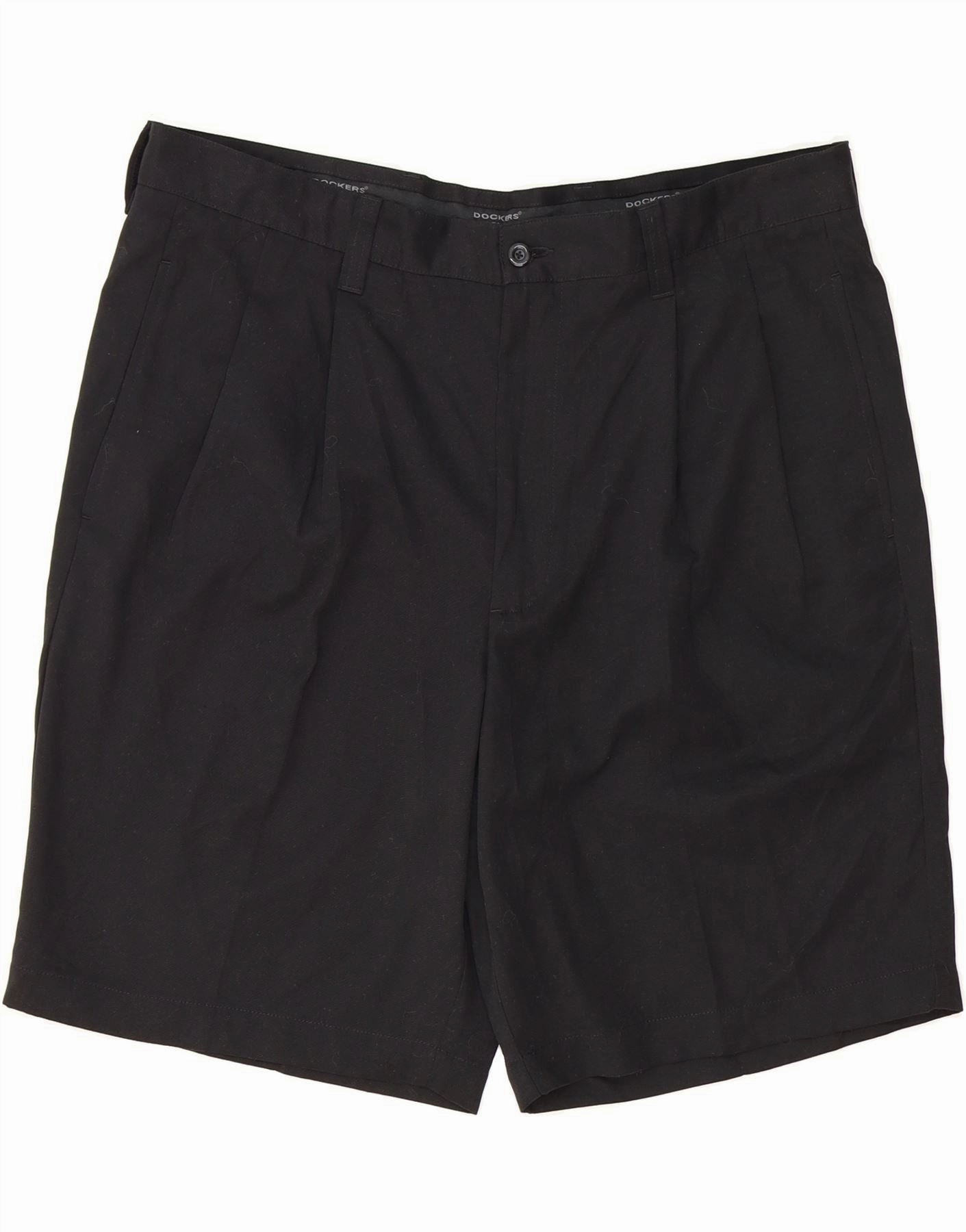 Snag Free Material Outdoor Adventure DOCKERS Mens Pegged Chino Shorts W38 XL Black Polyester