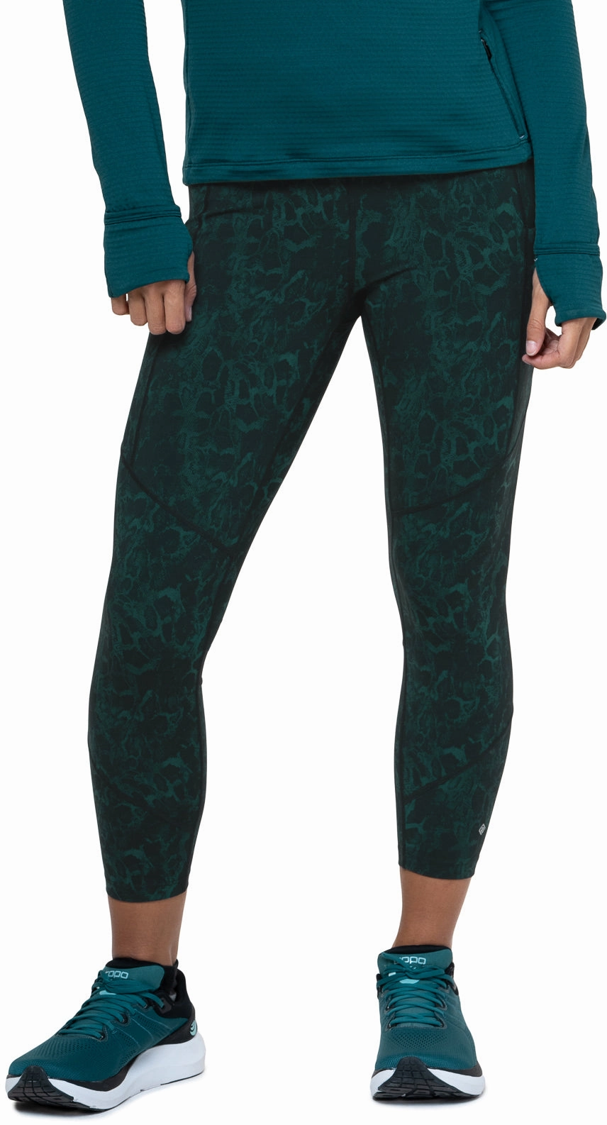 Ronhill Tech Womens 7/8 Running Tights - Green Breathable activewear